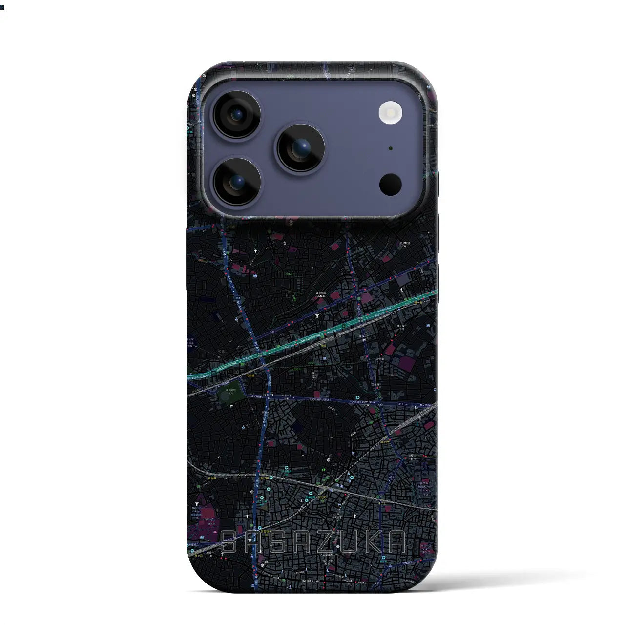 【笹塚(東京都)】地図柄iPhoneケース(バックカバータイプ)