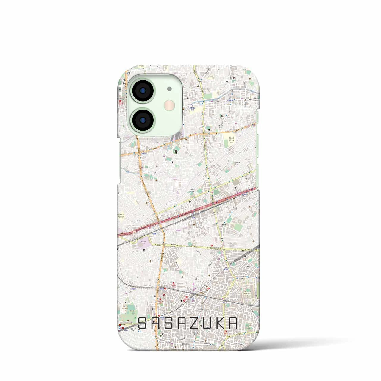 【笹塚(東京都)】地図柄iPhoneケース(バックカバータイプ)