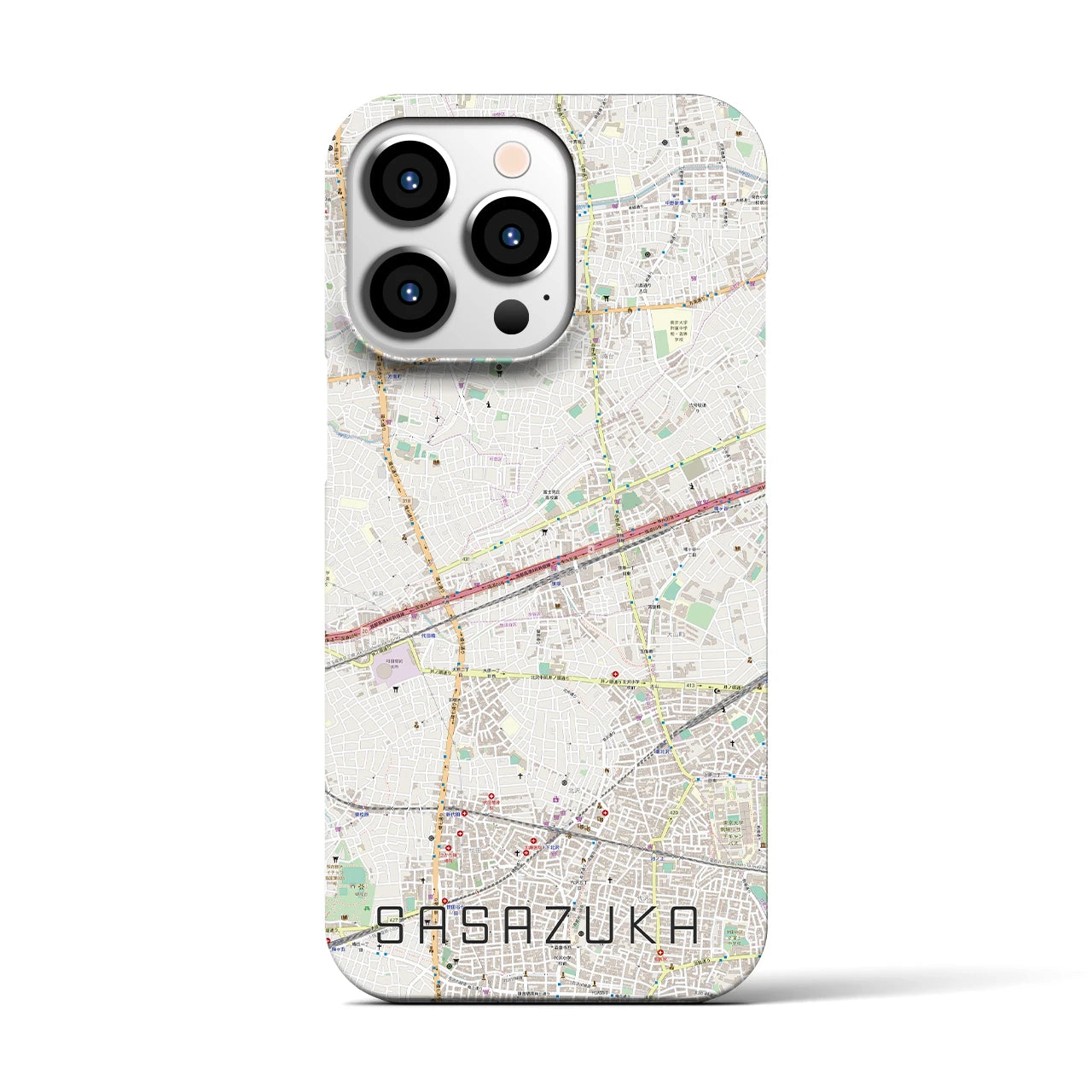【笹塚(東京都)】地図柄iPhoneケース(バックカバータイプ)