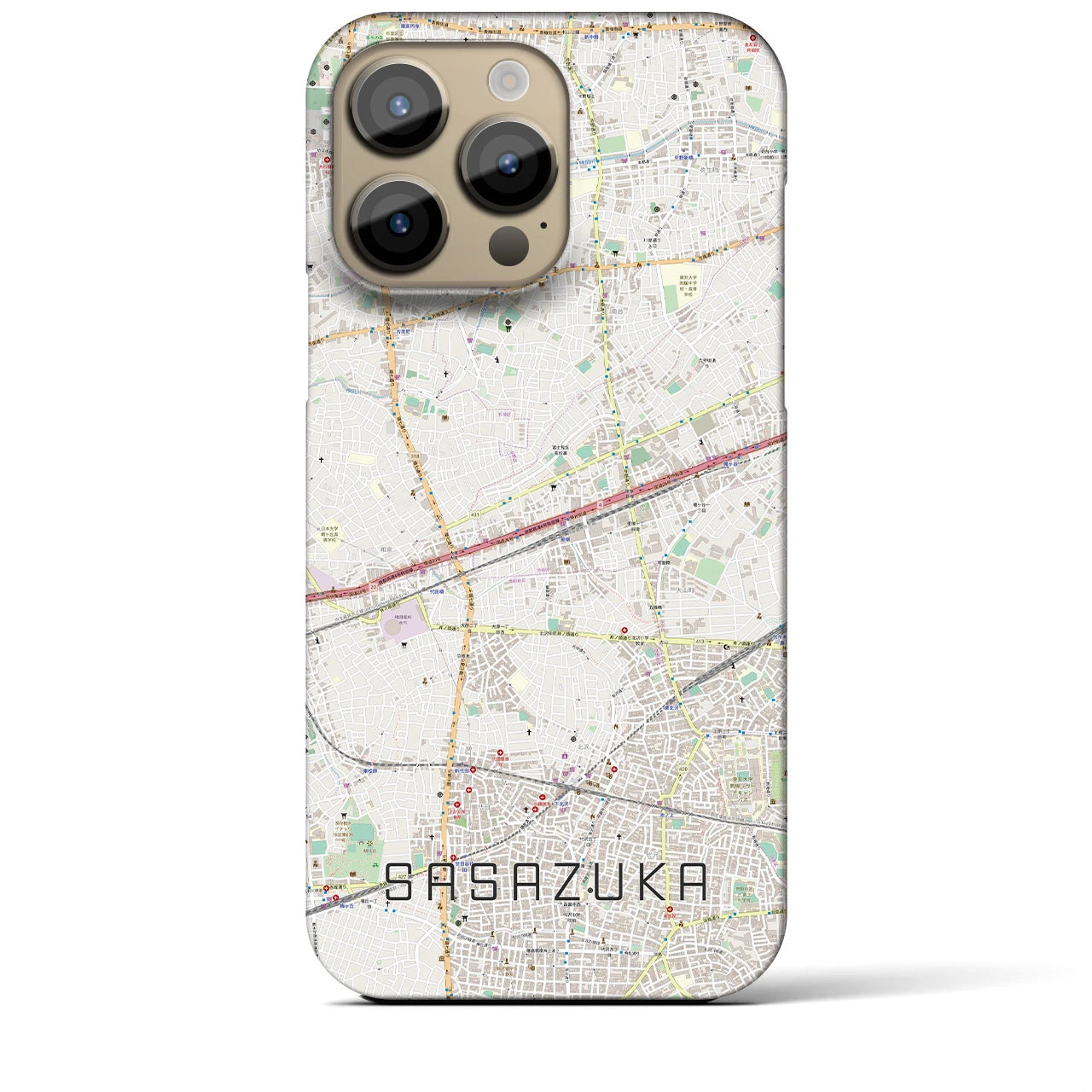 【笹塚(東京都)】地図柄iPhoneケース(バックカバータイプ)
