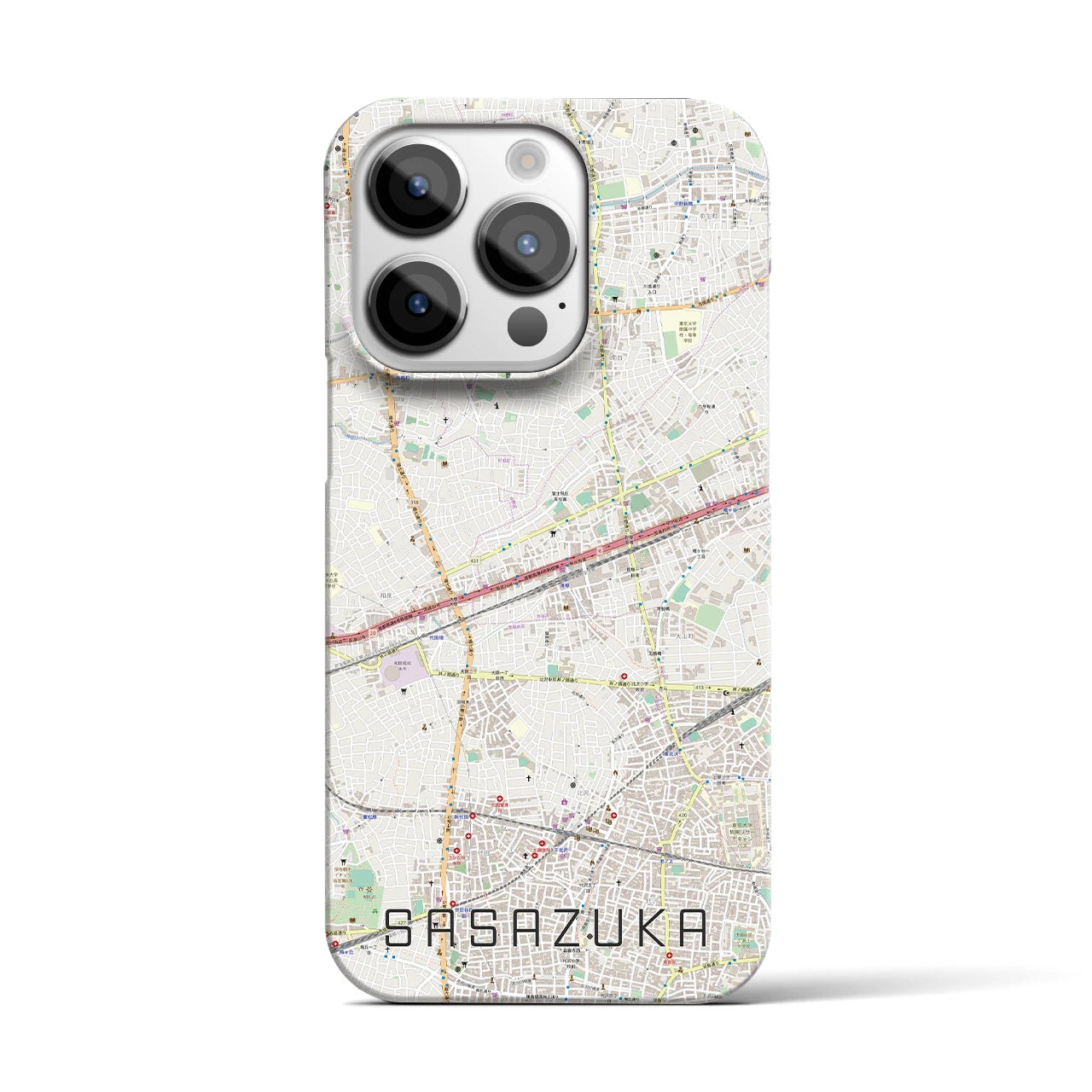 【笹塚(東京都)】地図柄iPhoneケース(バックカバータイプ)