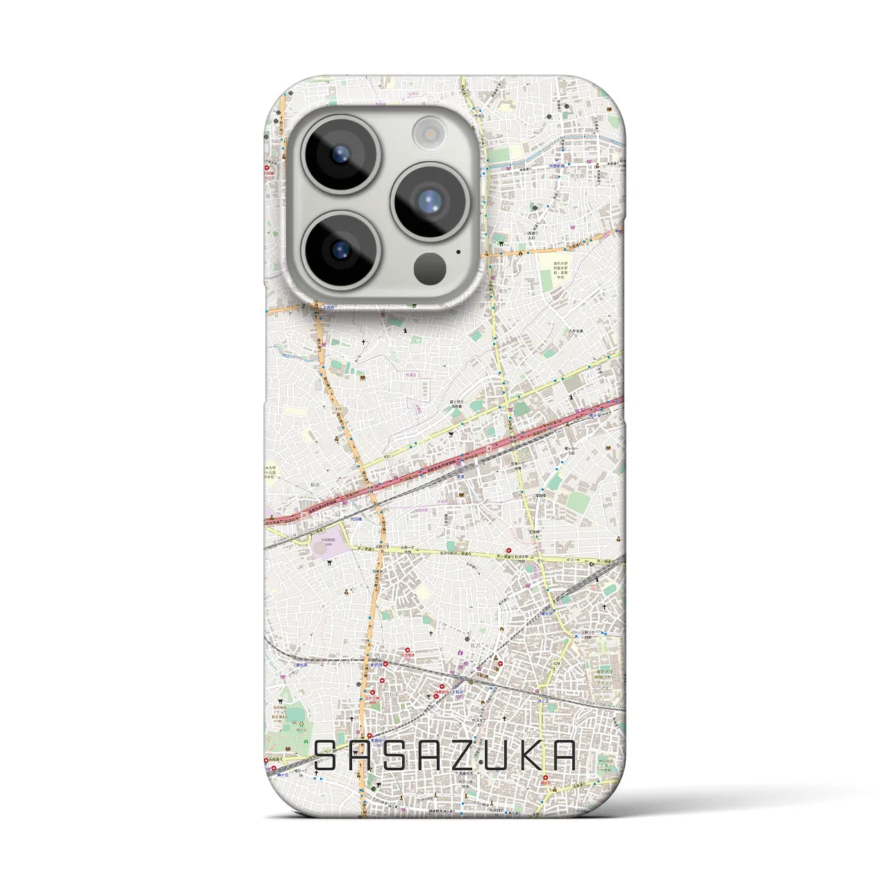 【笹塚(東京都)】地図柄iPhoneケース(バックカバータイプ)