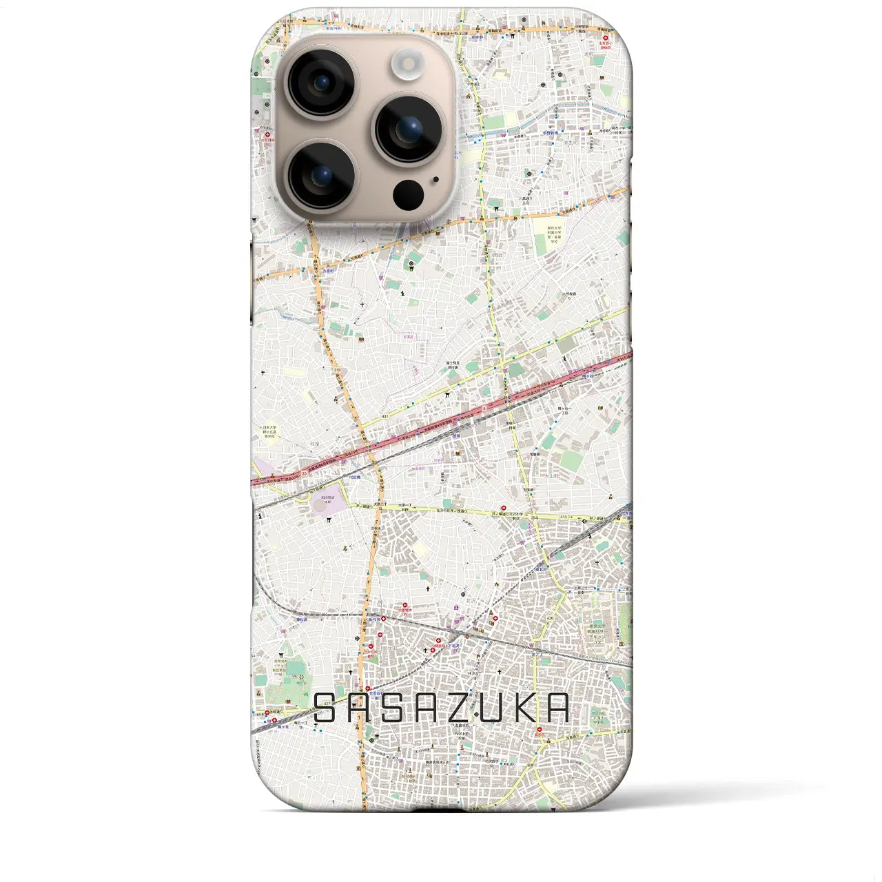 【笹塚(東京都)】地図柄iPhoneケース(バックカバータイプ)