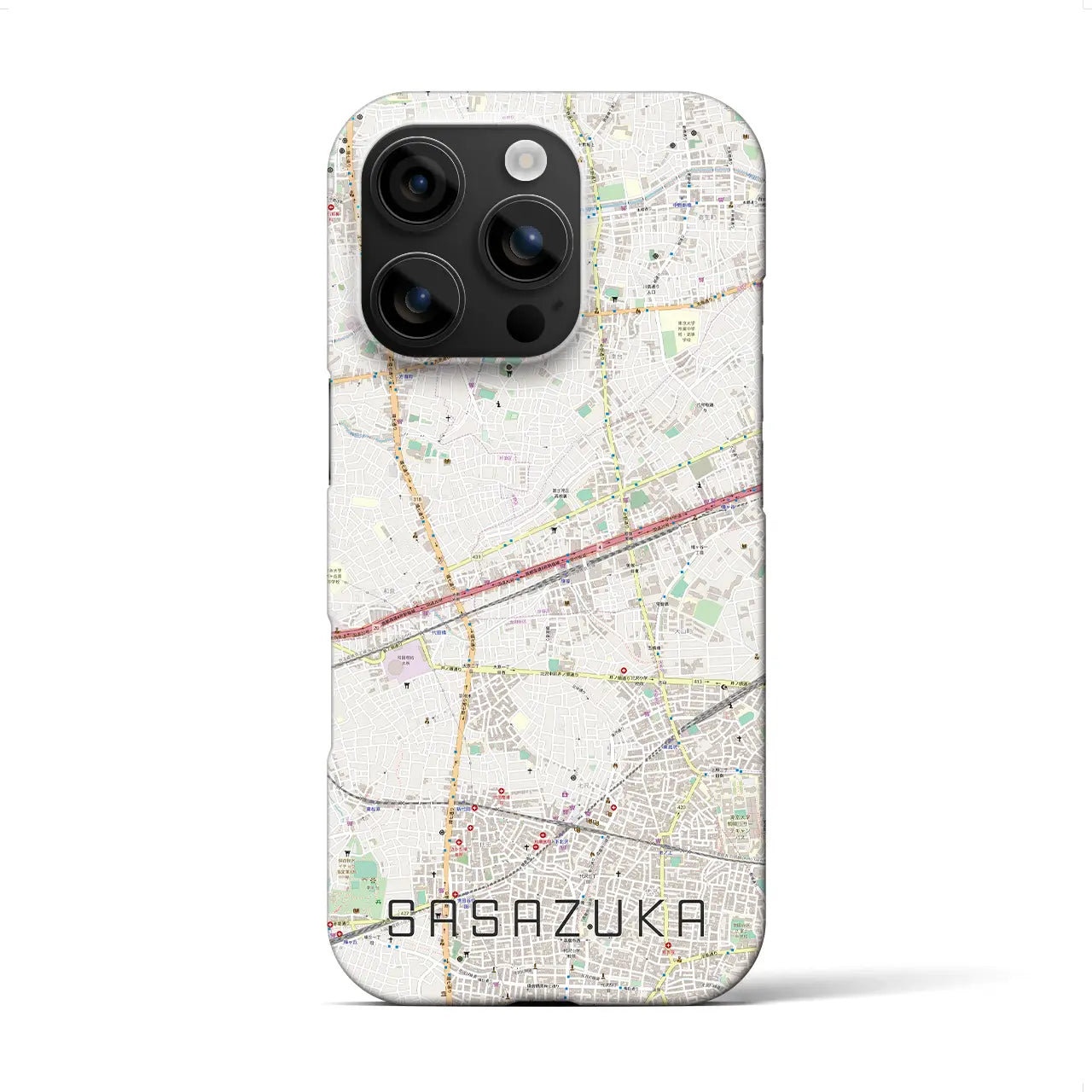 【笹塚(東京都)】地図柄iPhoneケース(バックカバータイプ)