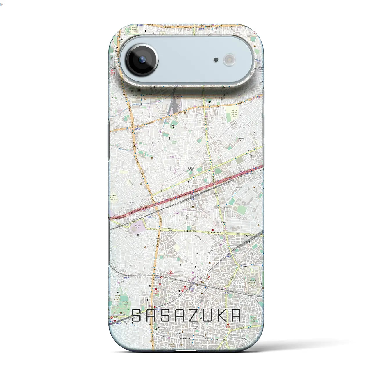 【笹塚(東京都)】地図柄iPhoneケース(バックカバータイプ)