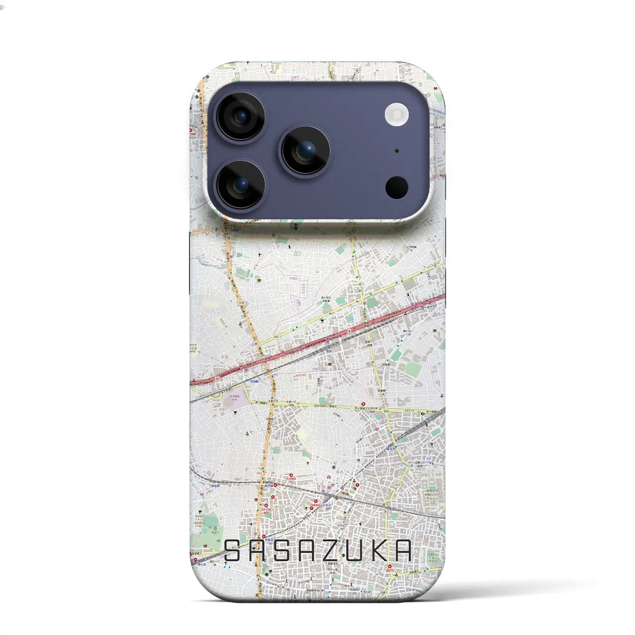 【笹塚(東京都)】地図柄iPhoneケース(バックカバータイプ)