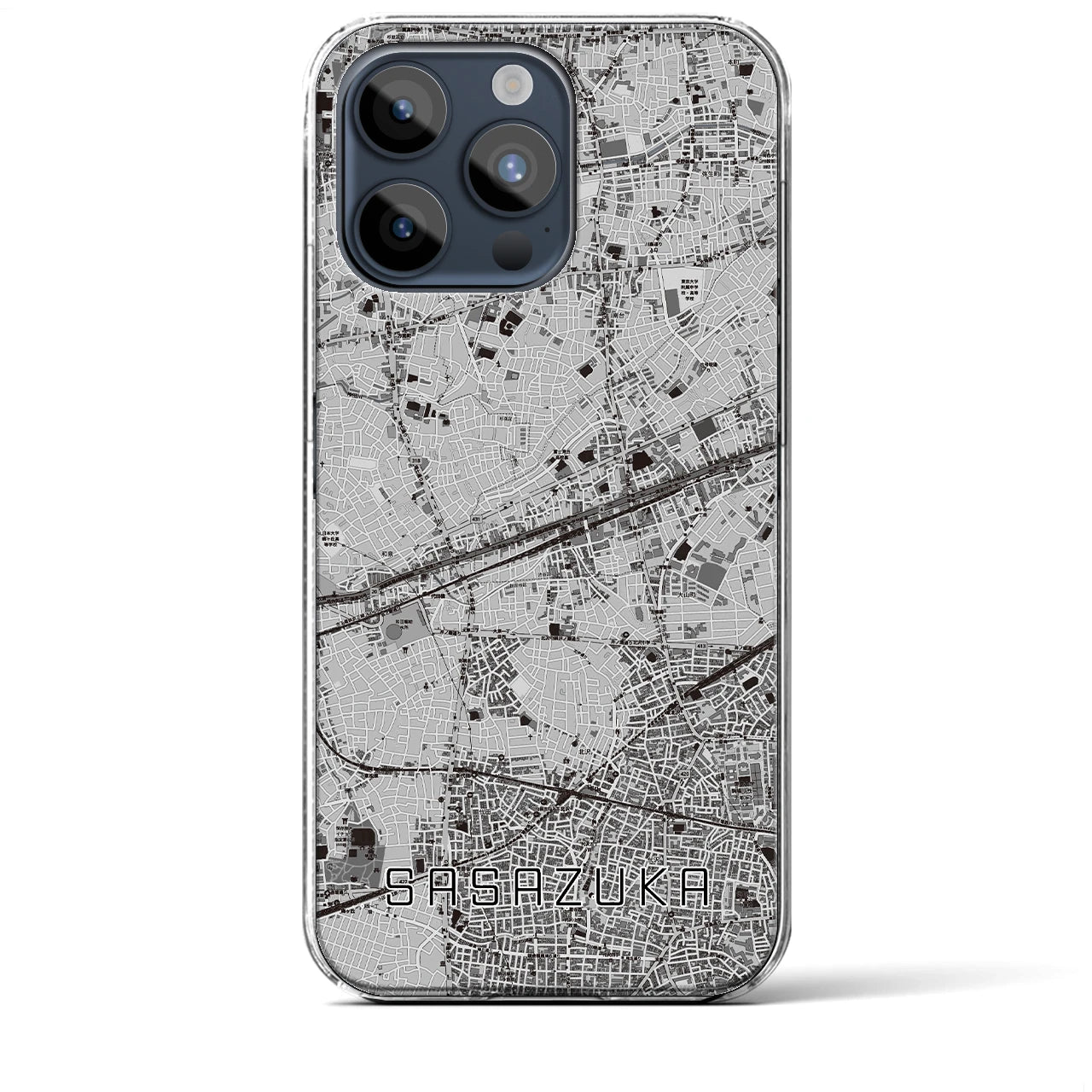 【笹塚(東京都)】地図柄iPhoneケース(クリアタイプ)