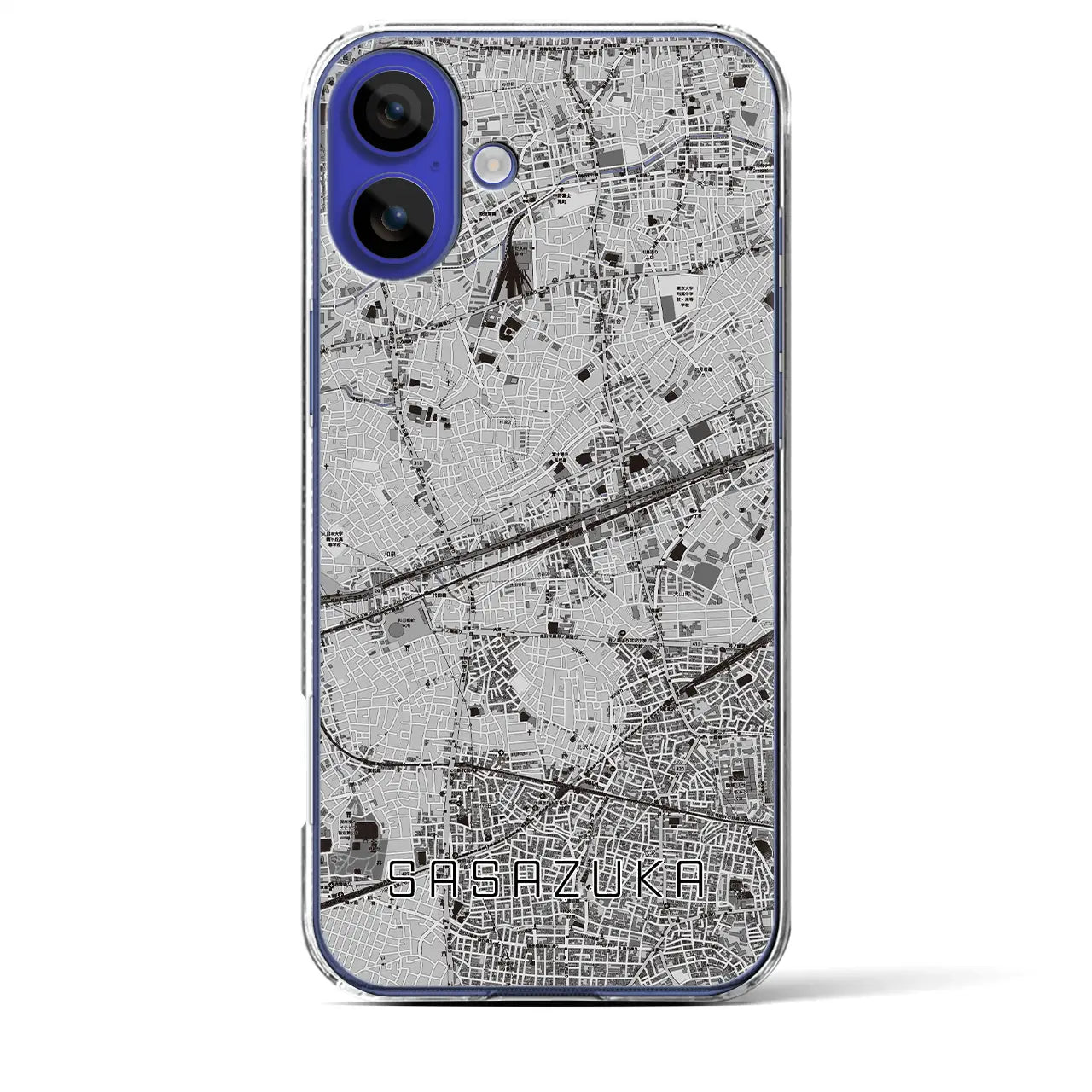 【笹塚(東京都)】地図柄iPhoneケース(クリアタイプ)