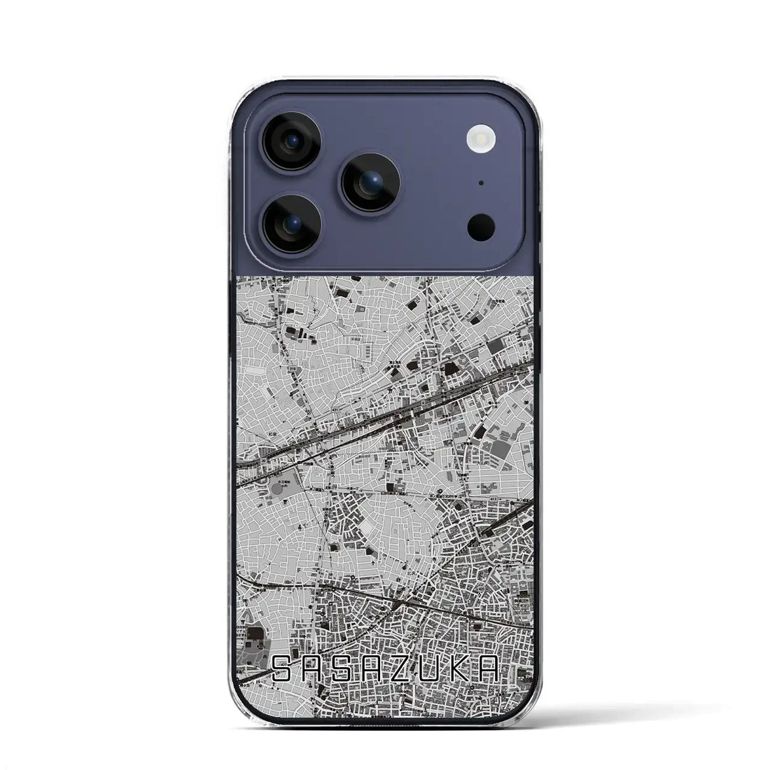 【笹塚(東京都)】地図柄iPhoneケース(クリアタイプ)