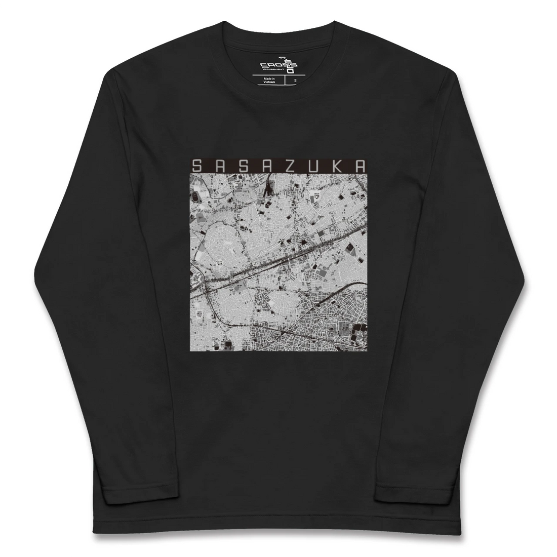 【笹塚(東京都)】地図柄ロングスリーブTシャツ