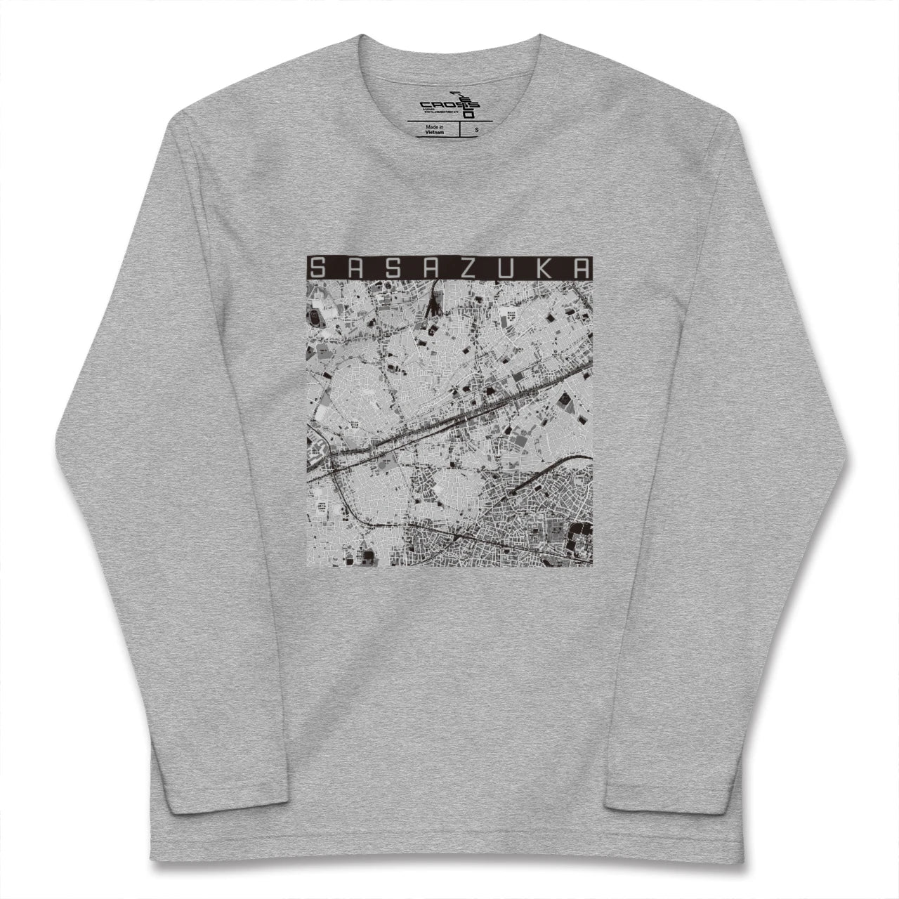 【笹塚(東京都)】地図柄ロングスリーブTシャツ
