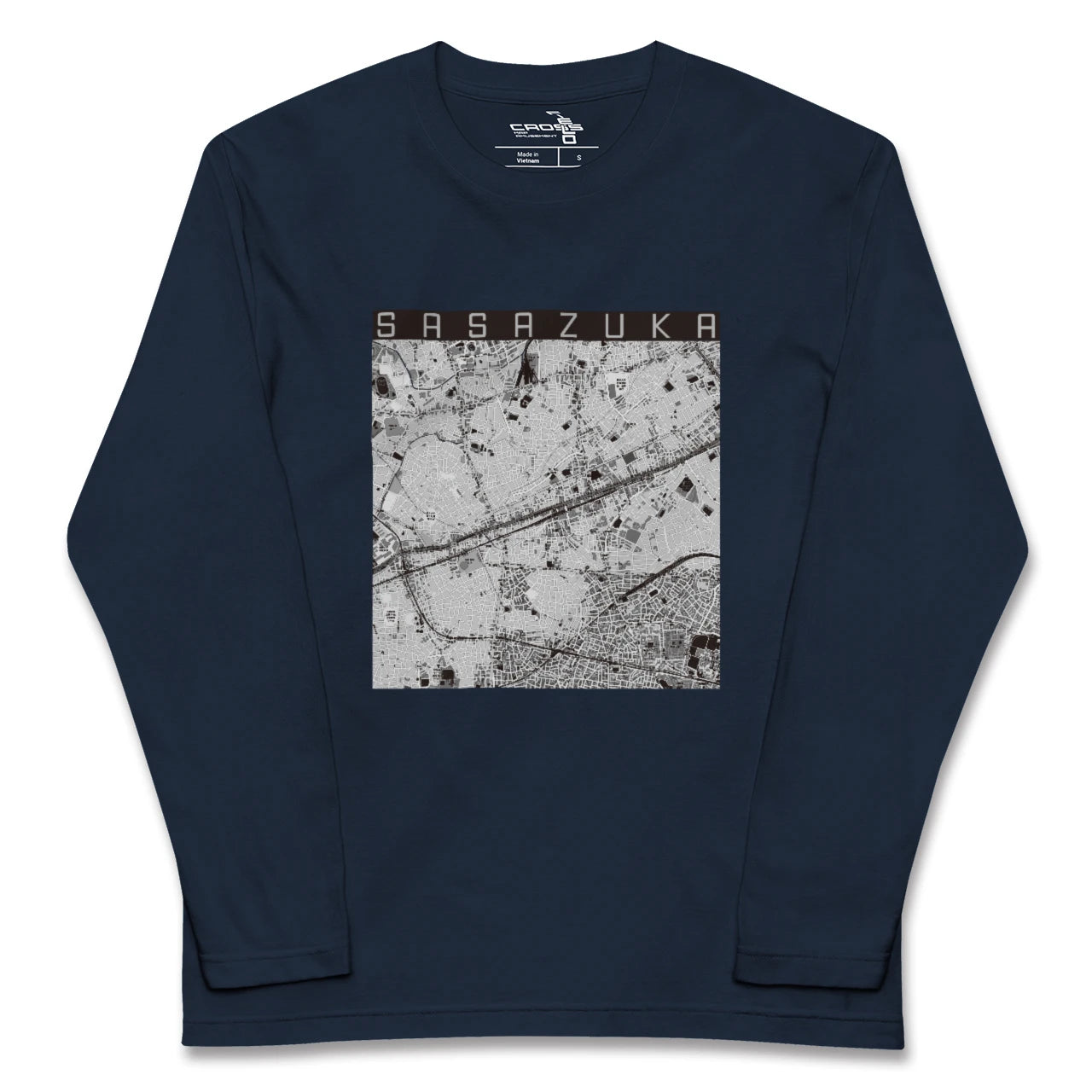 【笹塚(東京都)】地図柄ロングスリーブTシャツ