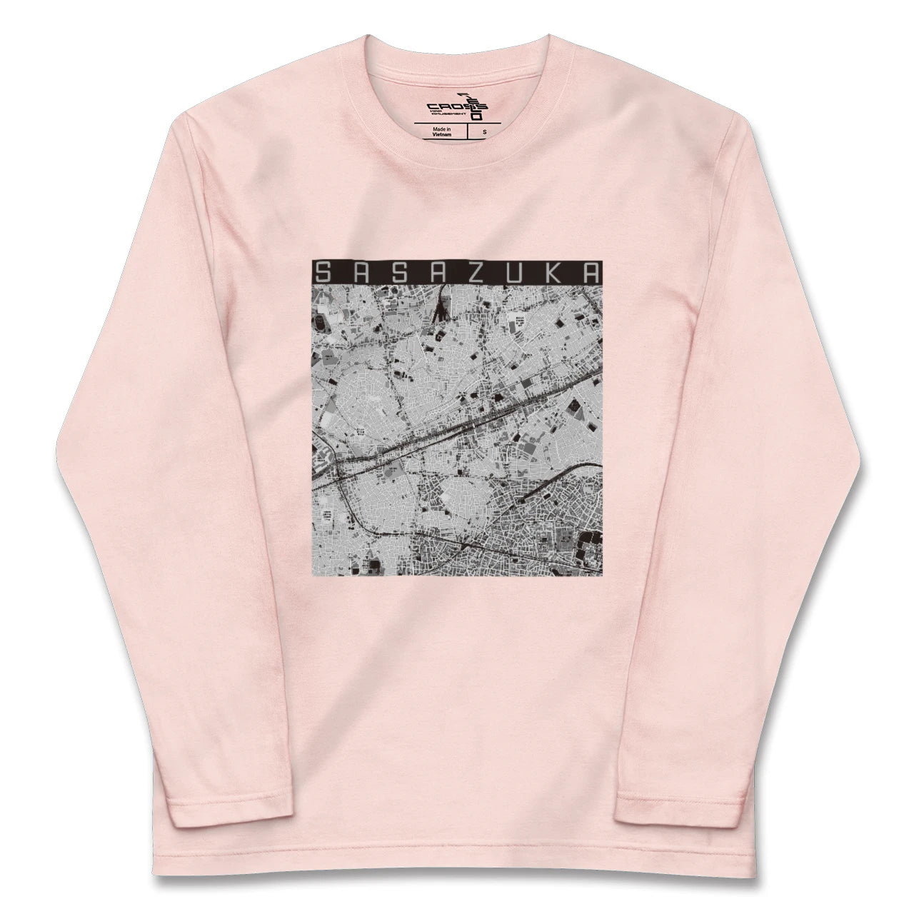 【笹塚(東京都)】地図柄ロングスリーブTシャツ