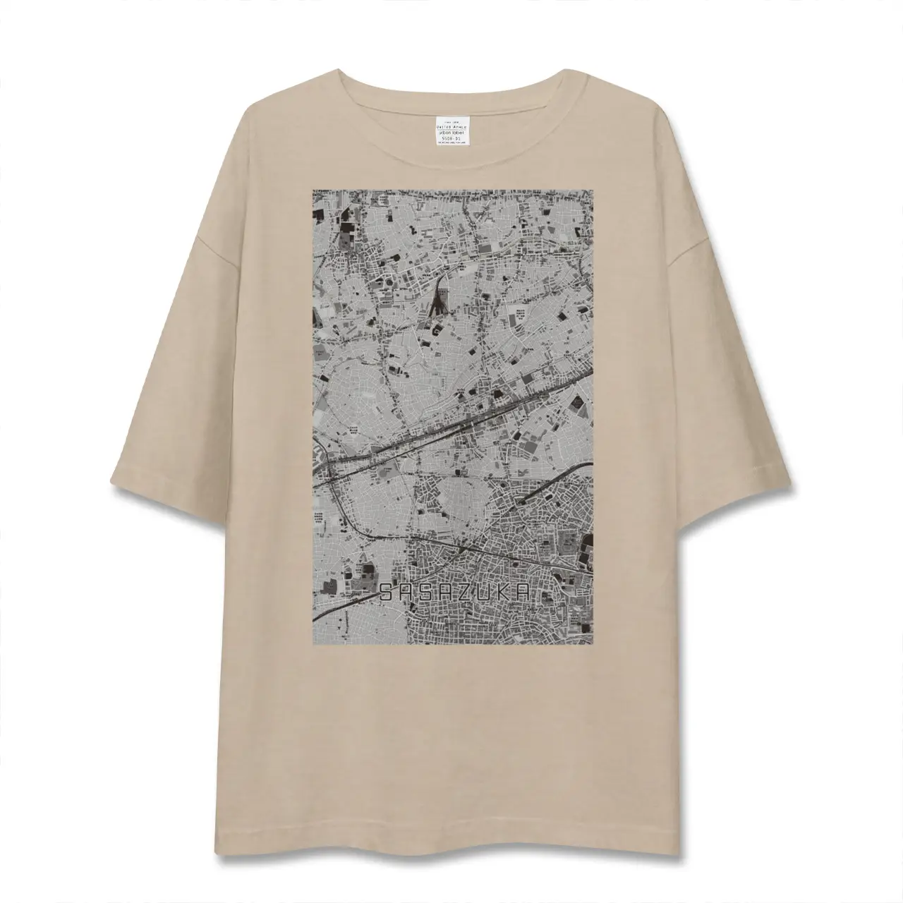 【笹塚(東京都)】地図柄ビッグシルエットTシャツ