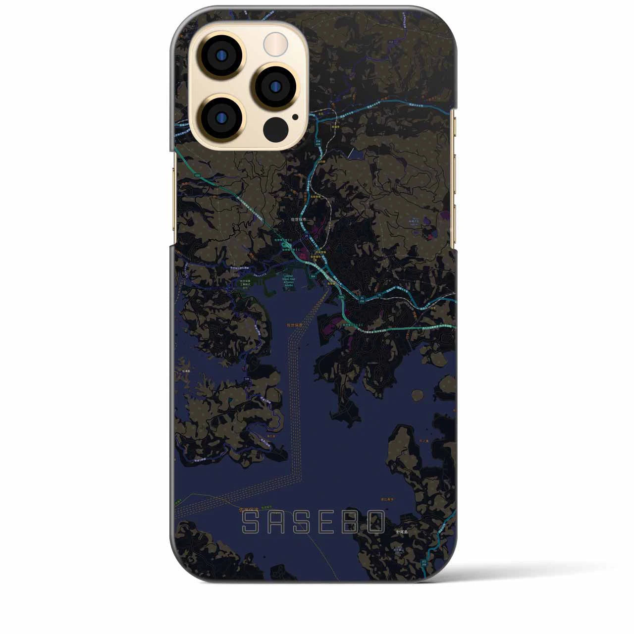 【佐世保(長崎県)】地図柄iPhoneケース(バックカバータイプ)