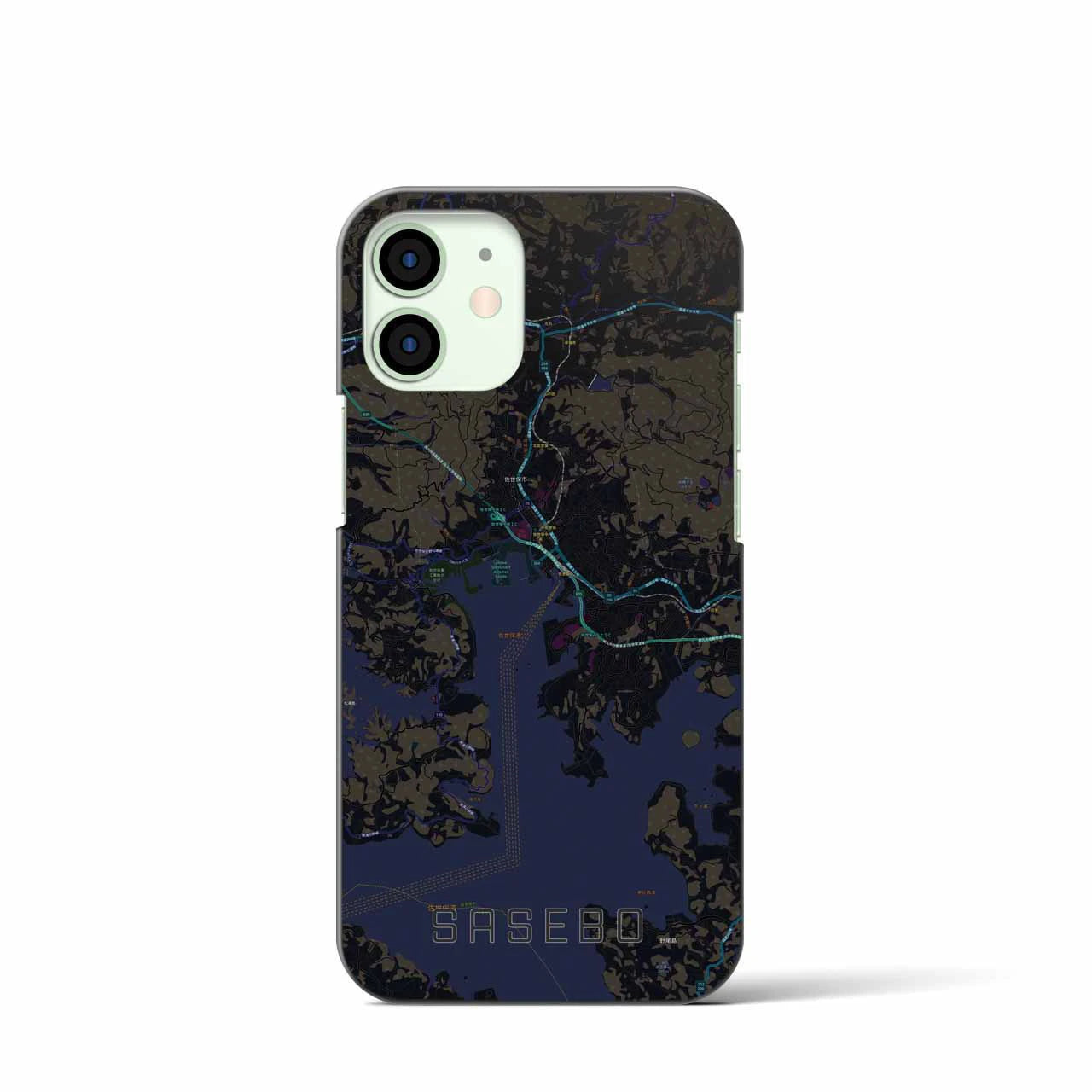 【佐世保(長崎県)】地図柄iPhoneケース(バックカバータイプ)