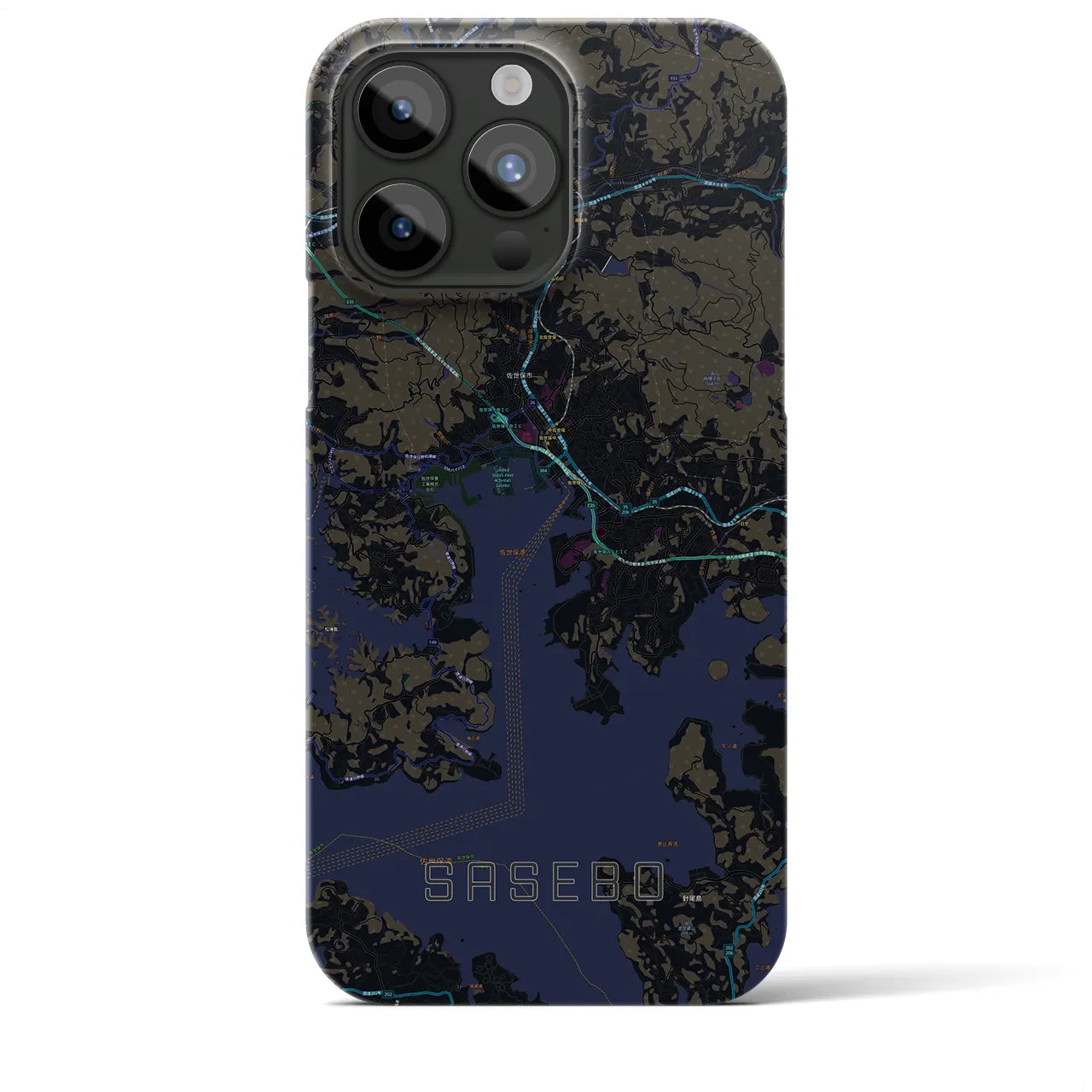 【佐世保(長崎県)】地図柄iPhoneケース(バックカバータイプ)