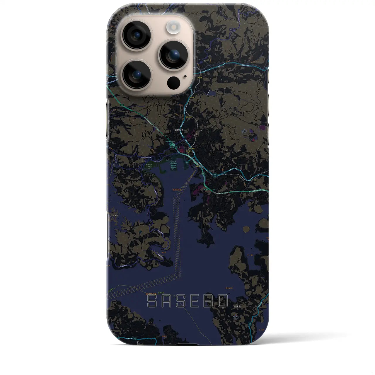 【佐世保(長崎県)】地図柄iPhoneケース(バックカバータイプ)