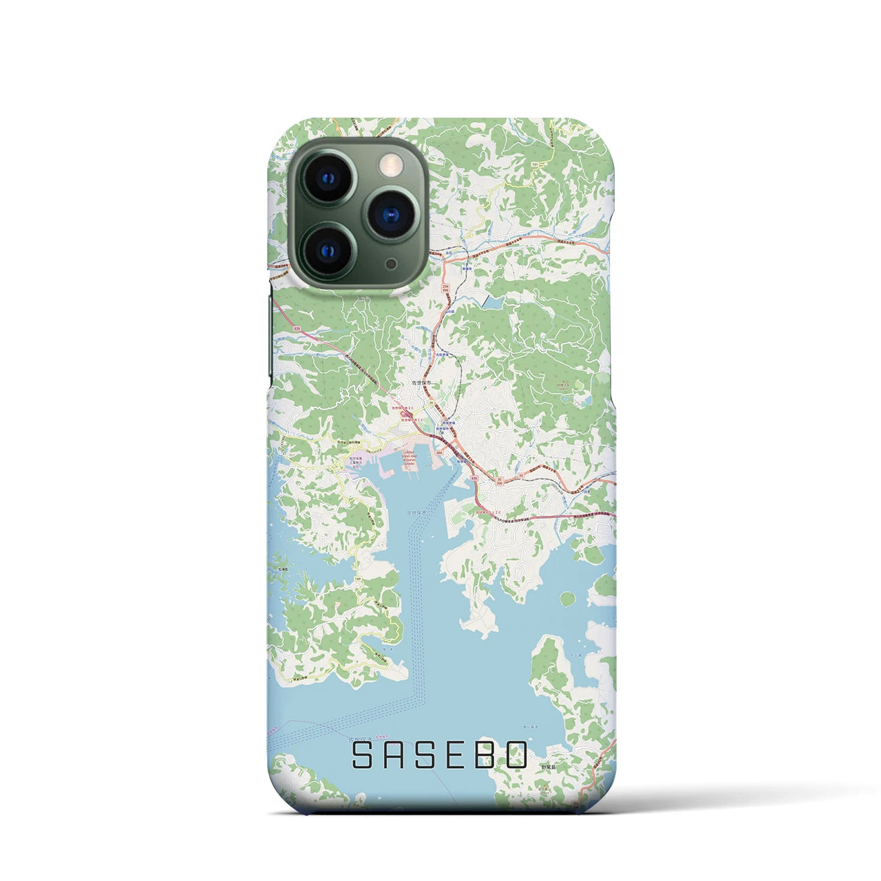 【佐世保(長崎県)】地図柄iPhoneケース(バックカバータイプ)