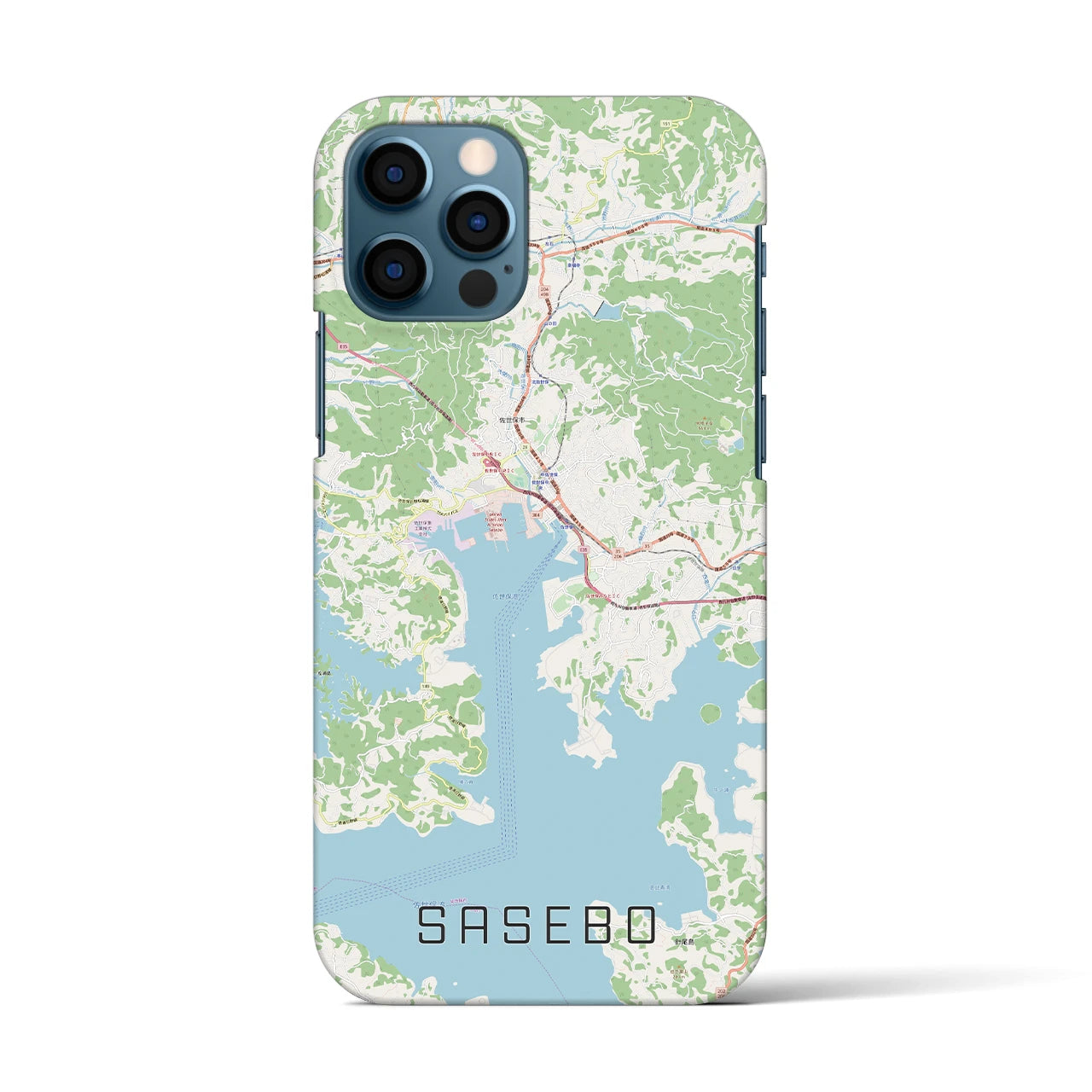 【佐世保(長崎県)】地図柄iPhoneケース(バックカバータイプ)