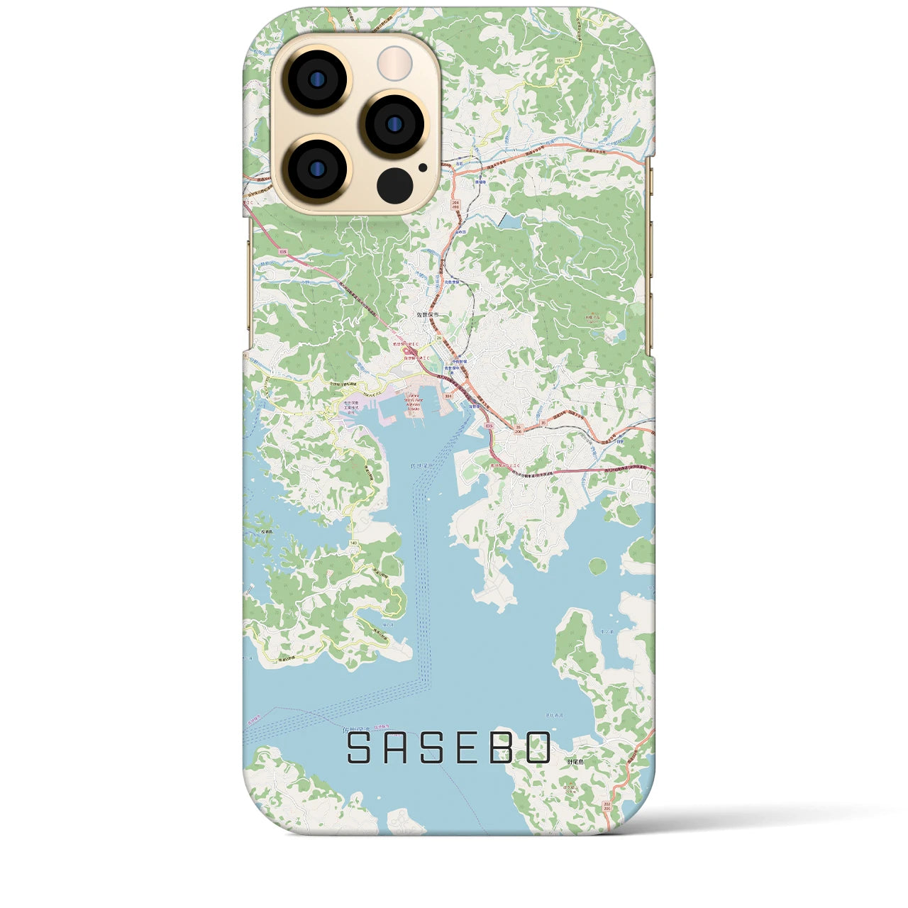 【佐世保(長崎県)】地図柄iPhoneケース(バックカバータイプ)