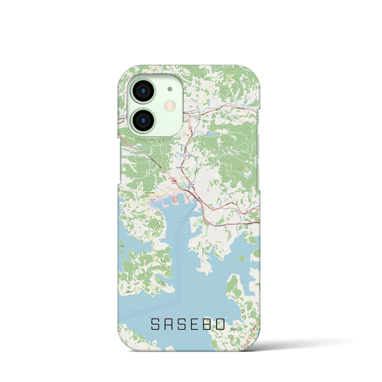 【佐世保(長崎県)】地図柄iPhoneケース(バックカバータイプ)