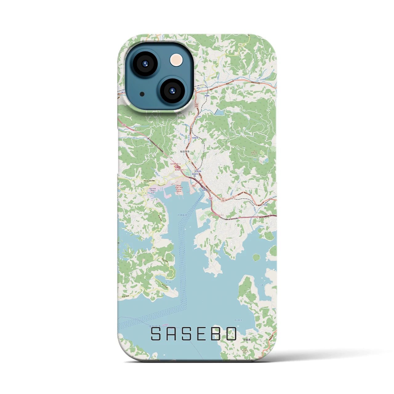 【佐世保(長崎県)】地図柄iPhoneケース(バックカバータイプ)