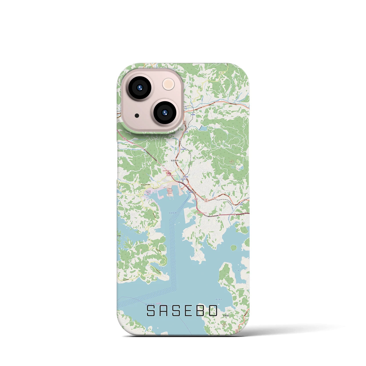 【佐世保(長崎県)】地図柄iPhoneケース(バックカバータイプ)