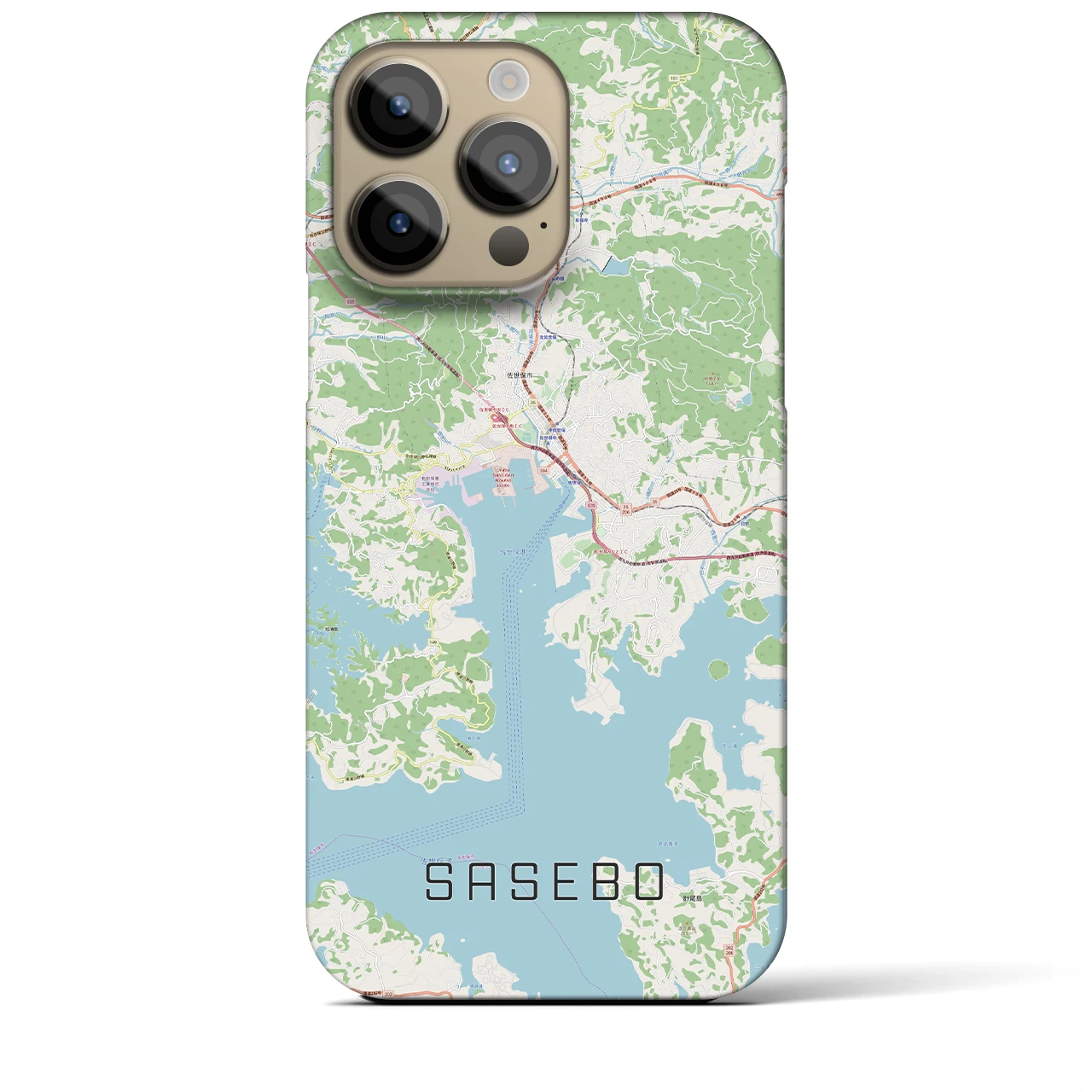 【佐世保(長崎県)】地図柄iPhoneケース(バックカバータイプ)