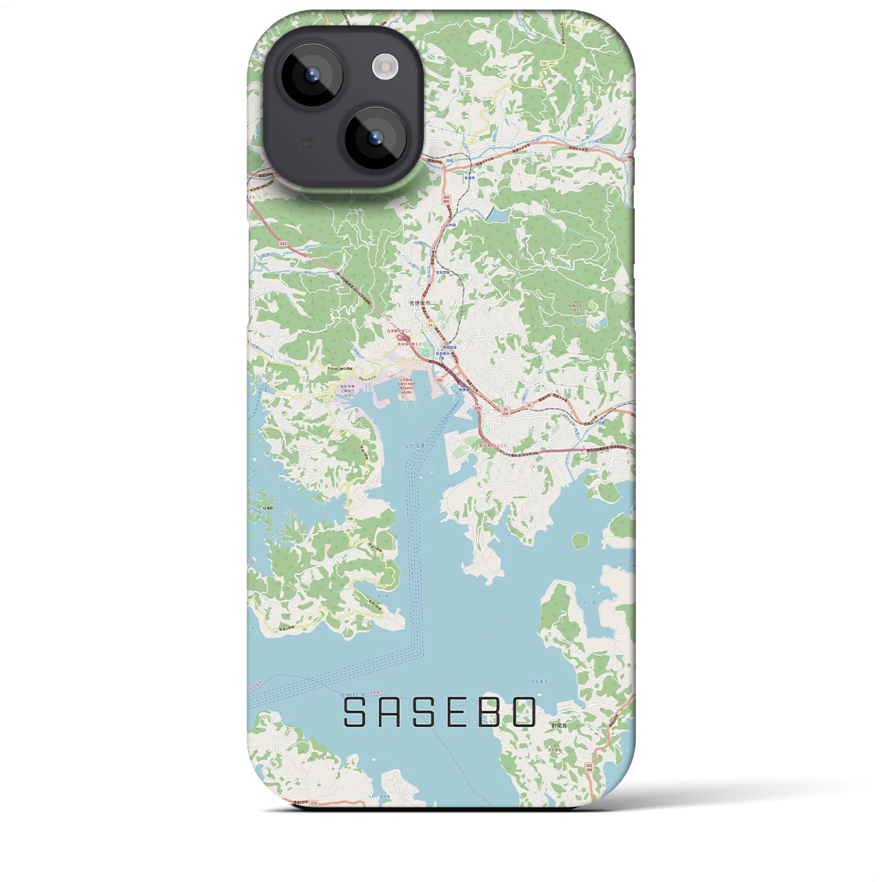 【佐世保(長崎県)】地図柄iPhoneケース(バックカバータイプ)