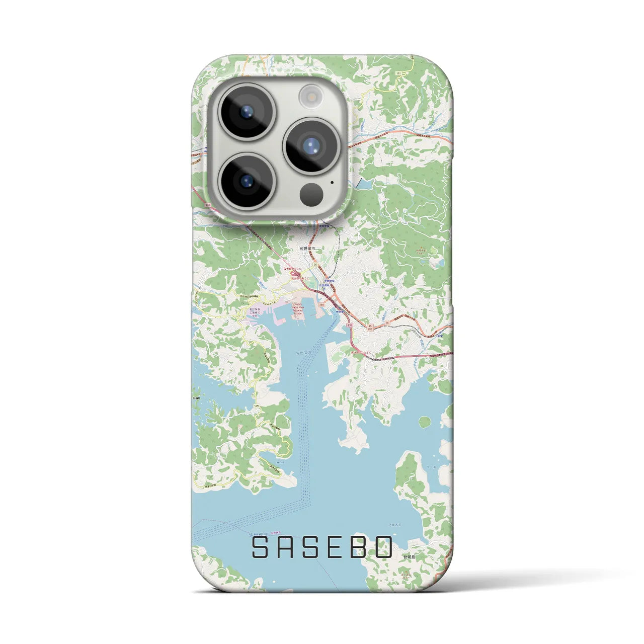 【佐世保(長崎県)】地図柄iPhoneケース(バックカバータイプ)