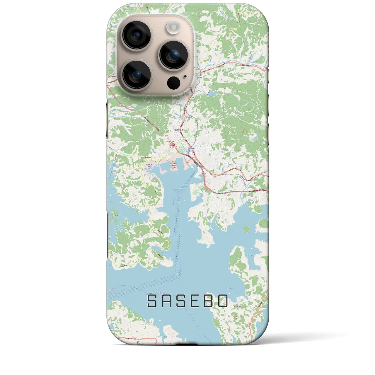 【佐世保(長崎県)】地図柄iPhoneケース(バックカバータイプ)
