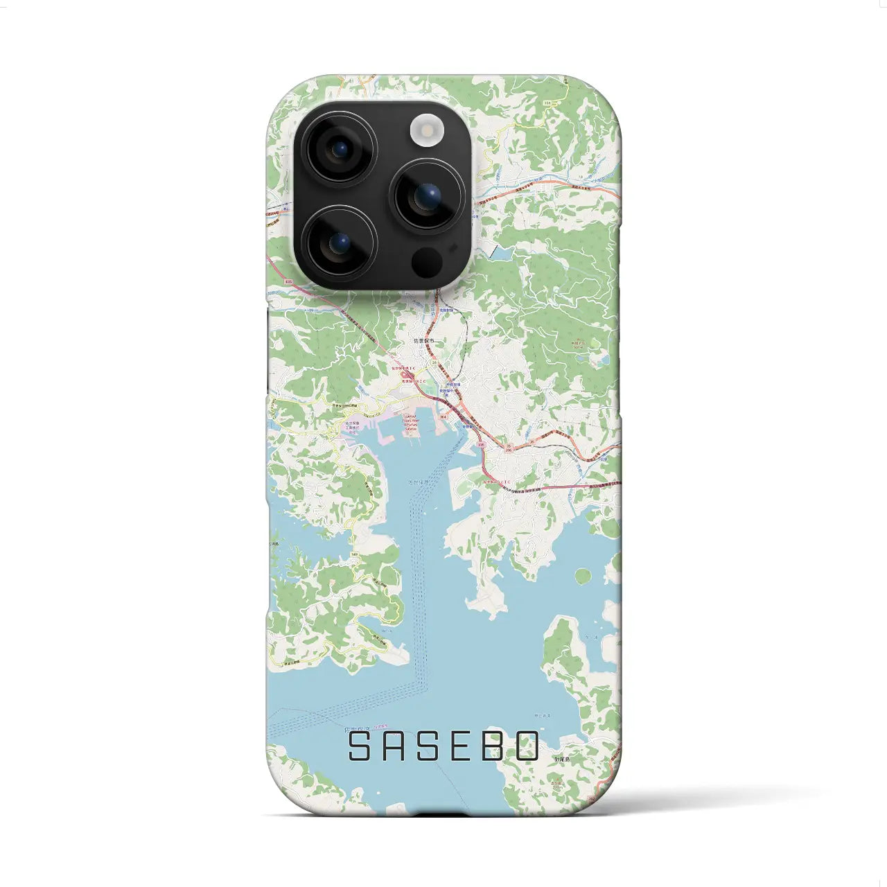 【佐世保(長崎県)】地図柄iPhoneケース(バックカバータイプ)