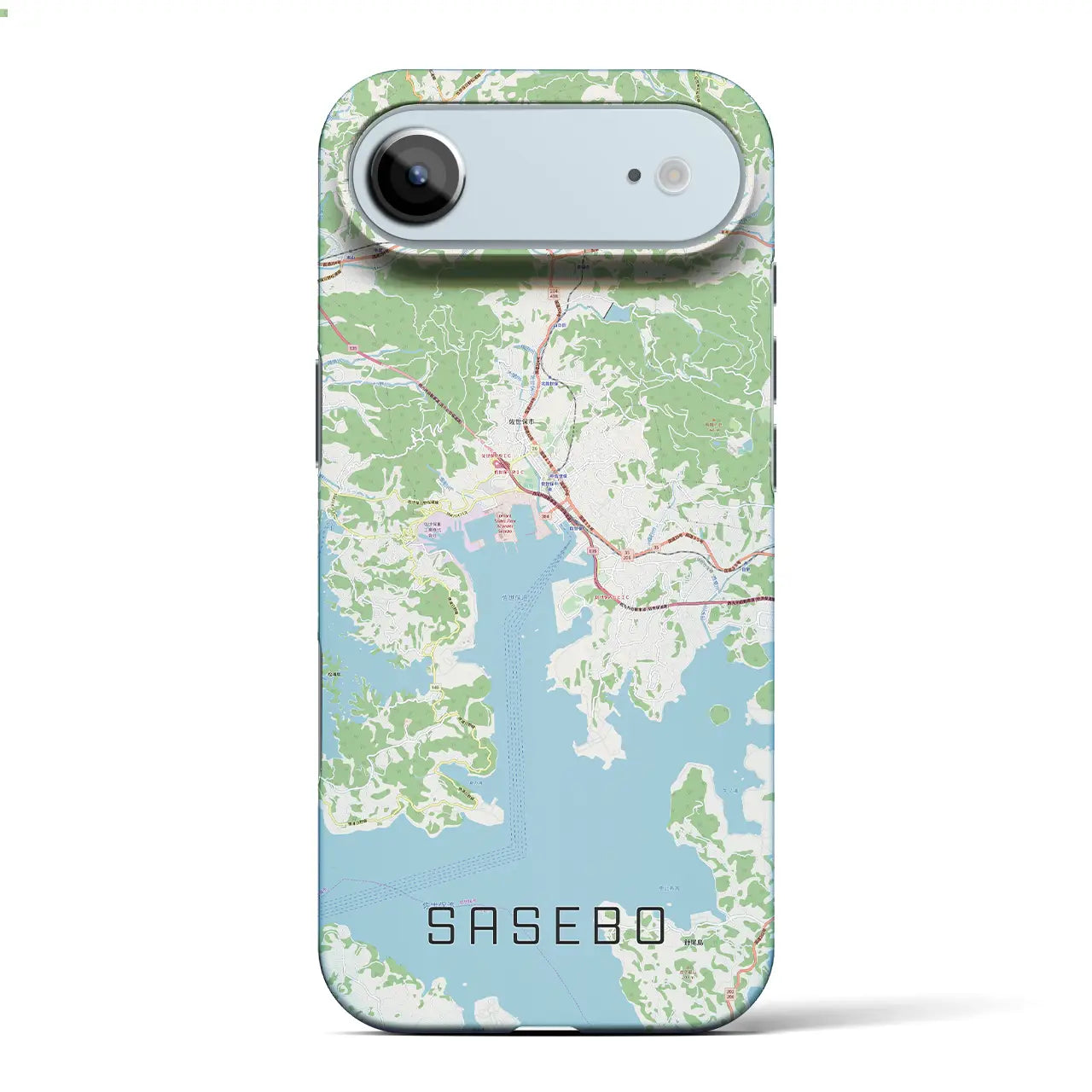 【佐世保(長崎県)】地図柄iPhoneケース(バックカバータイプ)