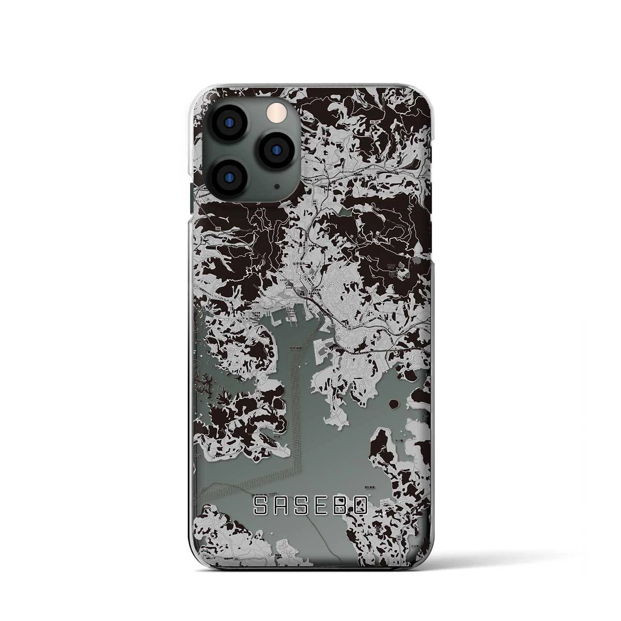 【佐世保(長崎県)】地図柄iPhoneケース(クリアタイプ)