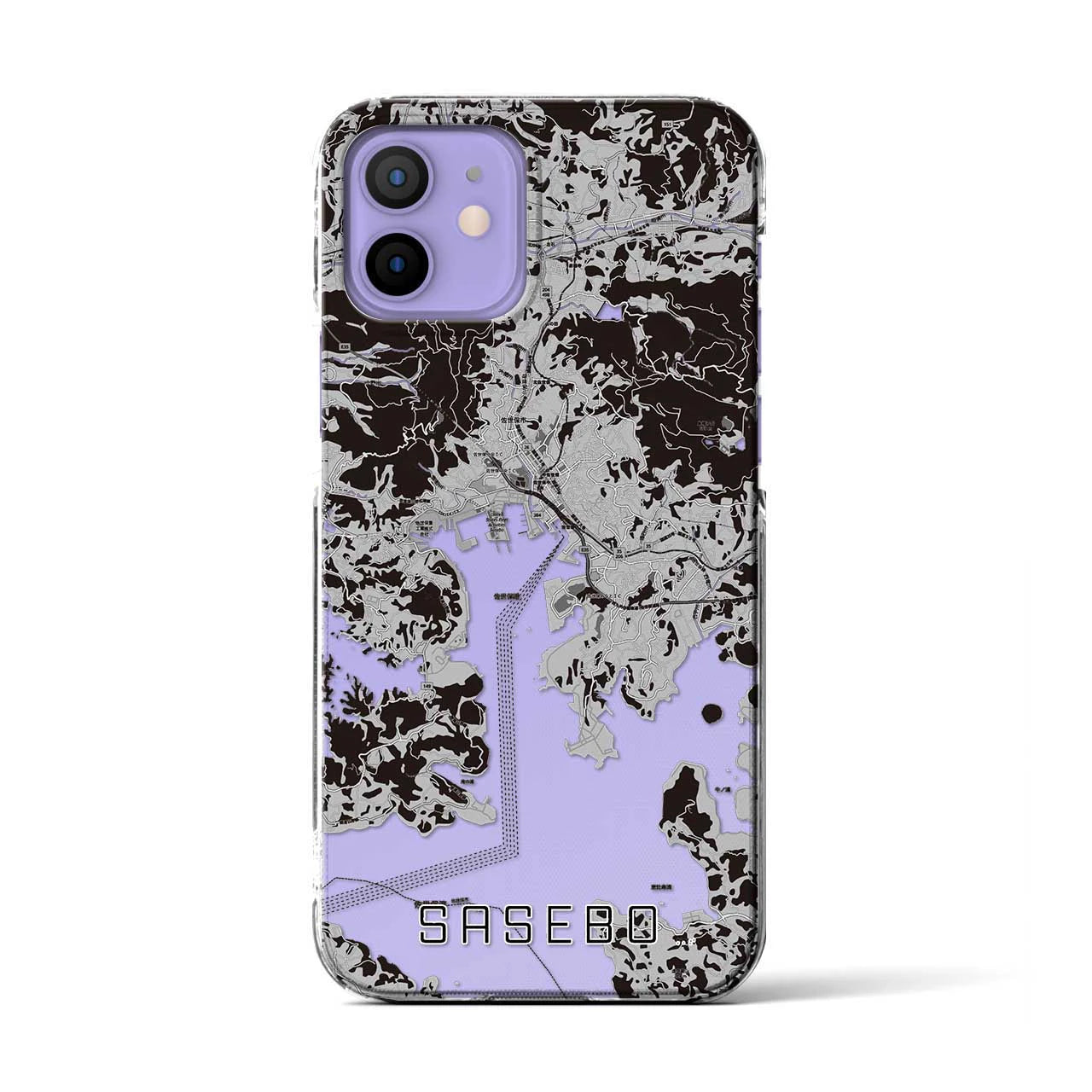 【佐世保(長崎県)】地図柄iPhoneケース(クリアタイプ)