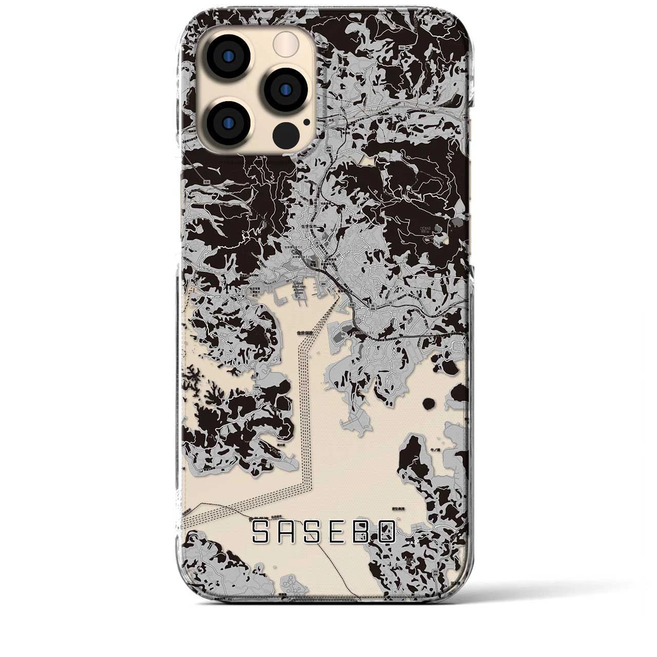 【佐世保(長崎県)】地図柄iPhoneケース(クリアタイプ)