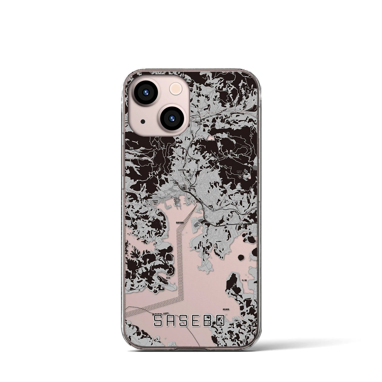 【佐世保(長崎県)】地図柄iPhoneケース(クリアタイプ)