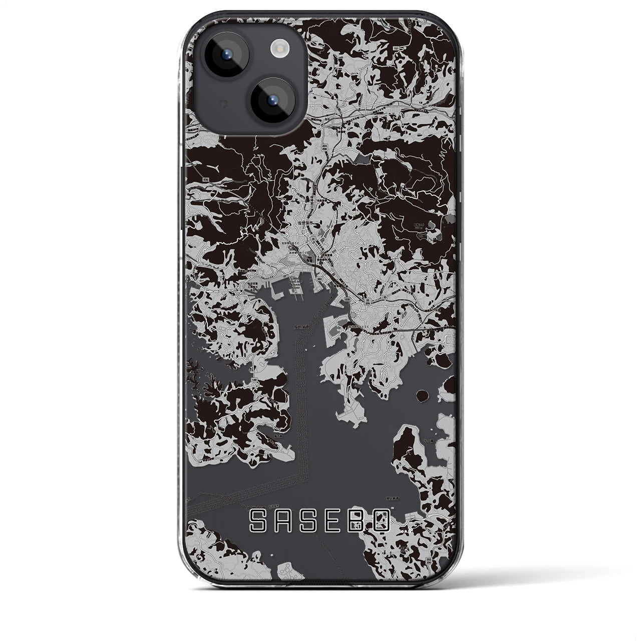 【佐世保(長崎県)】地図柄iPhoneケース(クリアタイプ)