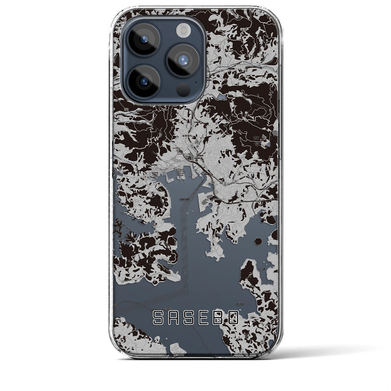 【佐世保(長崎県)】地図柄iPhoneケース(クリアタイプ)