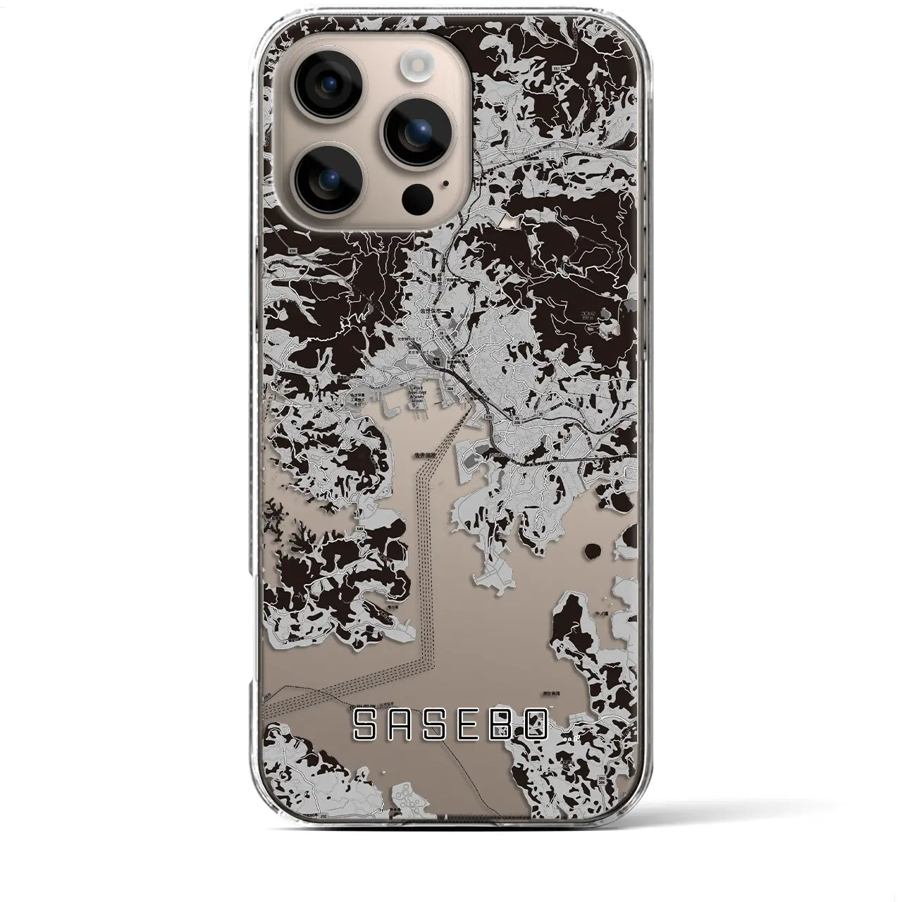 【佐世保(長崎県)】地図柄iPhoneケース(クリアタイプ)