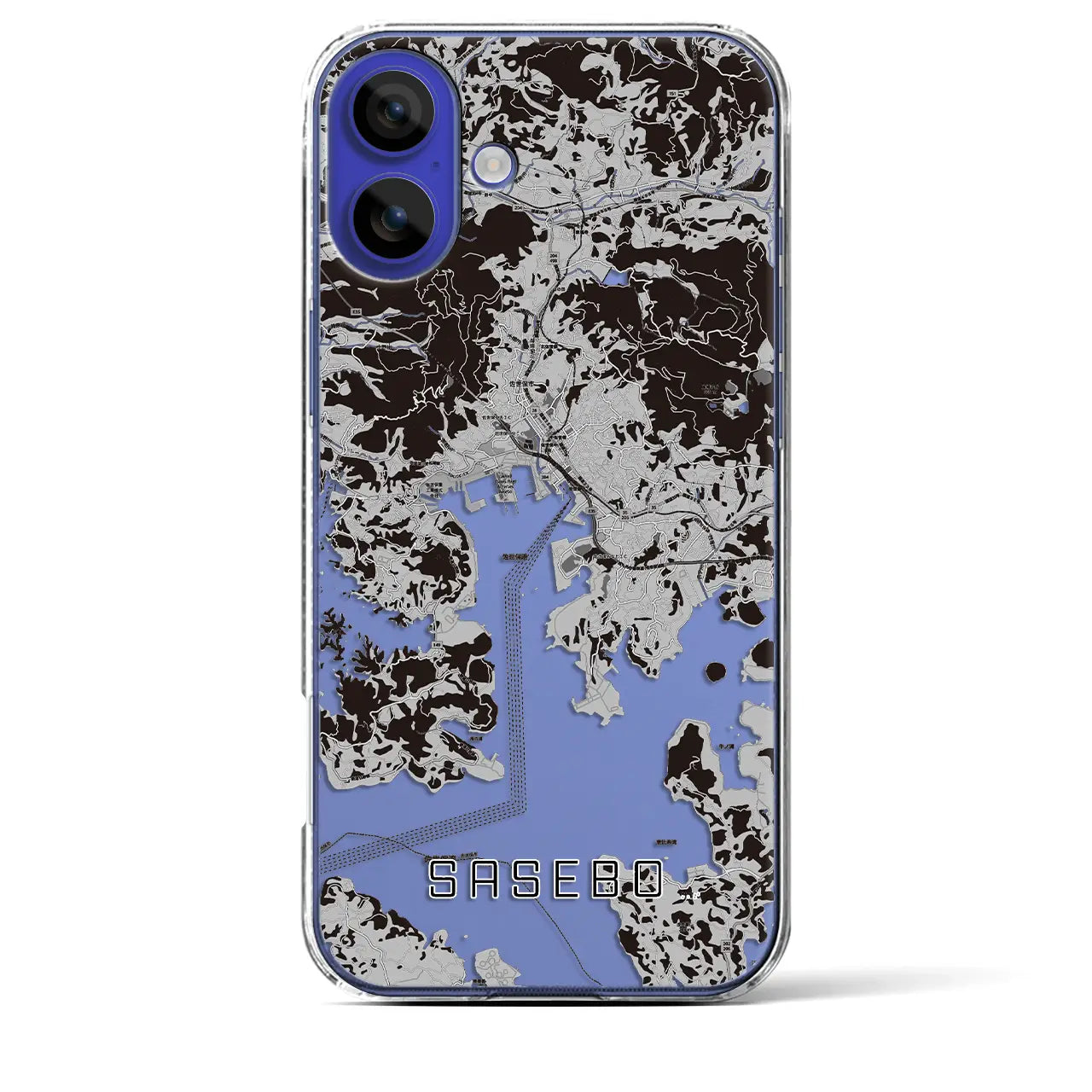 【佐世保(長崎県)】地図柄iPhoneケース(クリアタイプ)