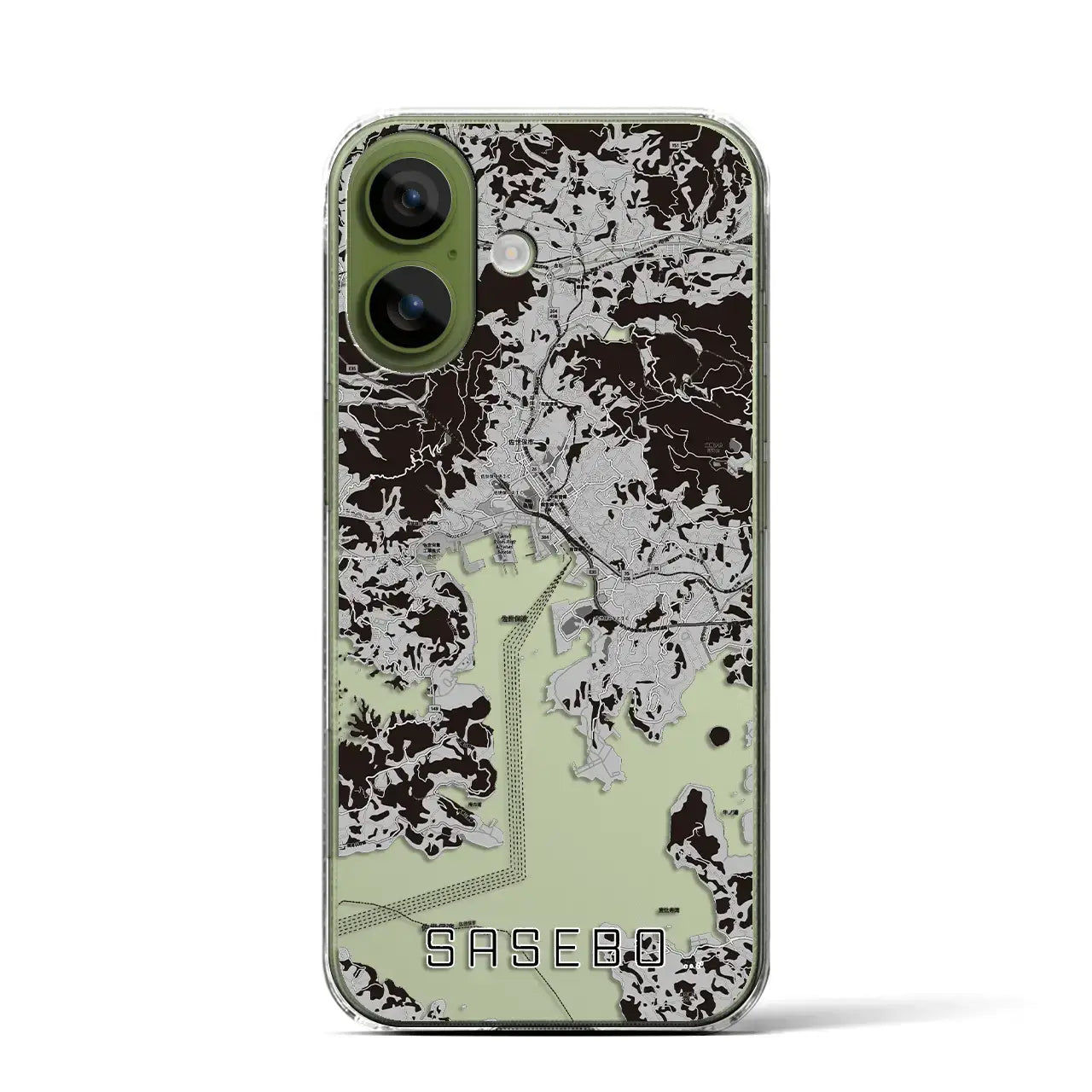 【佐世保(長崎県)】地図柄iPhoneケース(クリアタイプ)