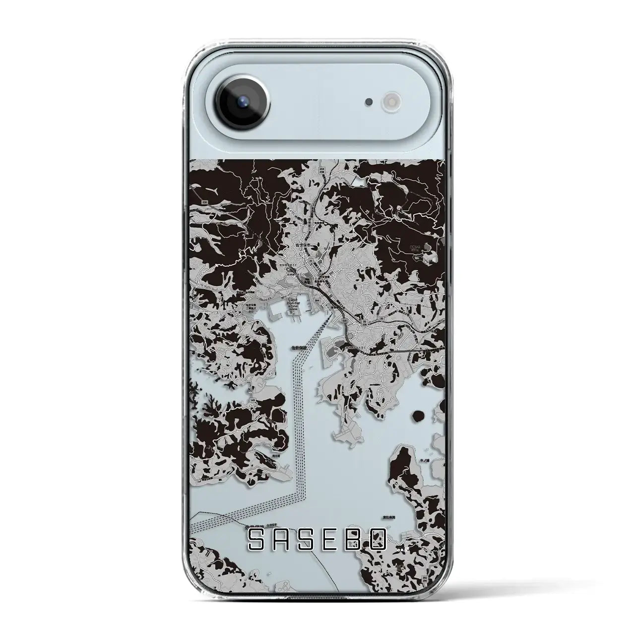 【佐世保(長崎県)】地図柄iPhoneケース(クリアタイプ)