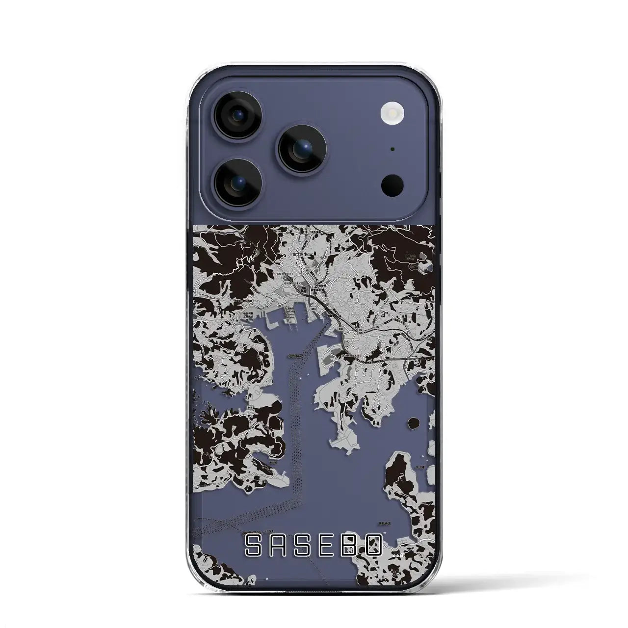 【佐世保(長崎県)】地図柄iPhoneケース(クリアタイプ)