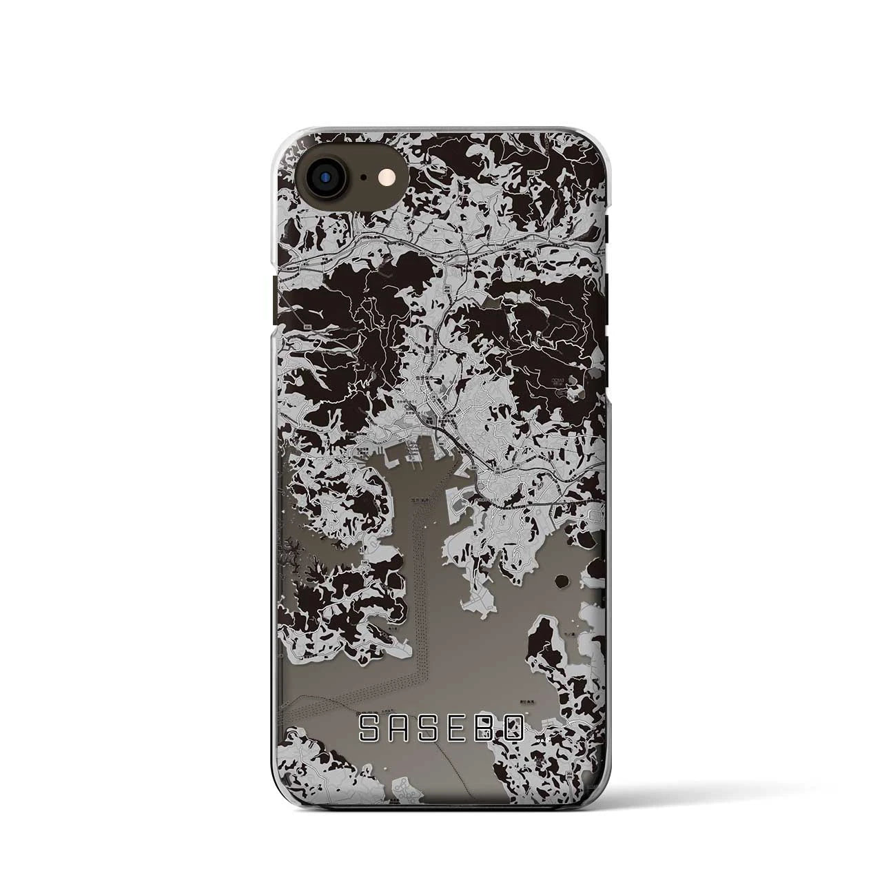 【佐世保(長崎県)】地図柄iPhoneケース(クリアタイプ)