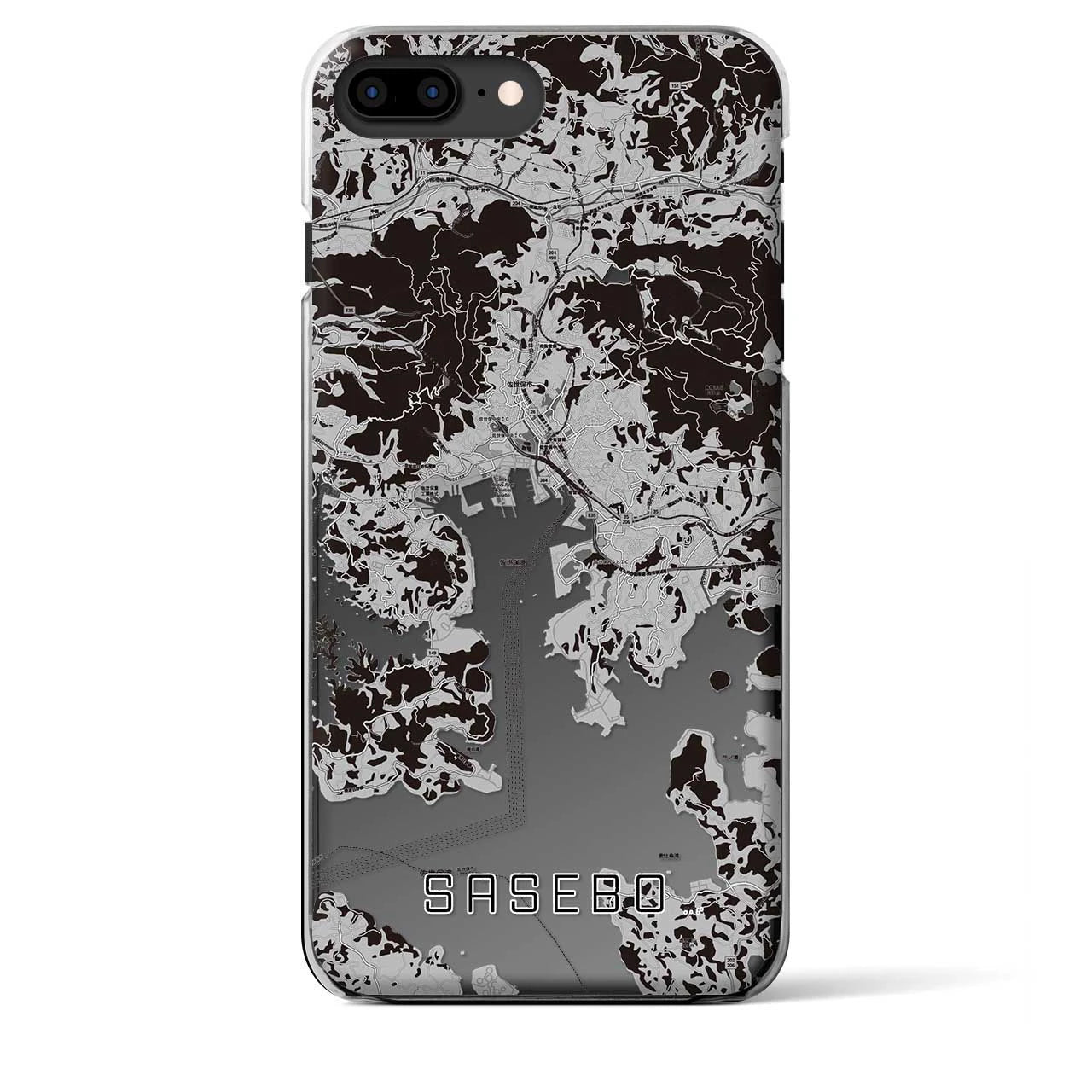 【佐世保(長崎県)】地図柄iPhoneケース(クリアタイプ)