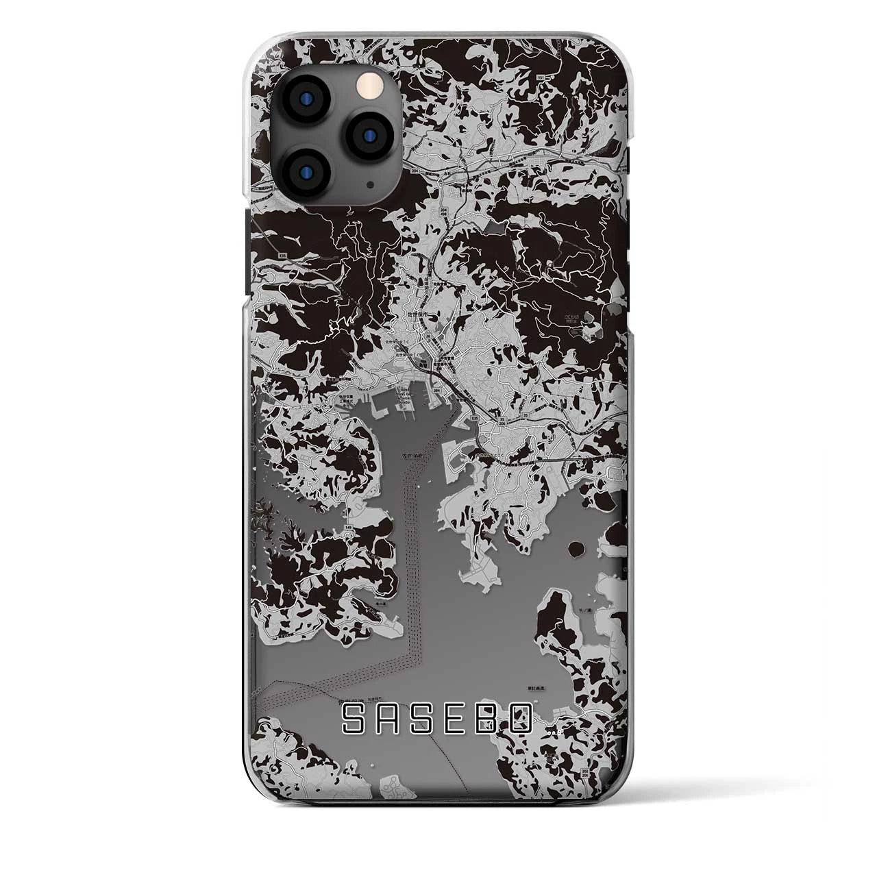 【佐世保(長崎県)】地図柄iPhoneケース(クリアタイプ)