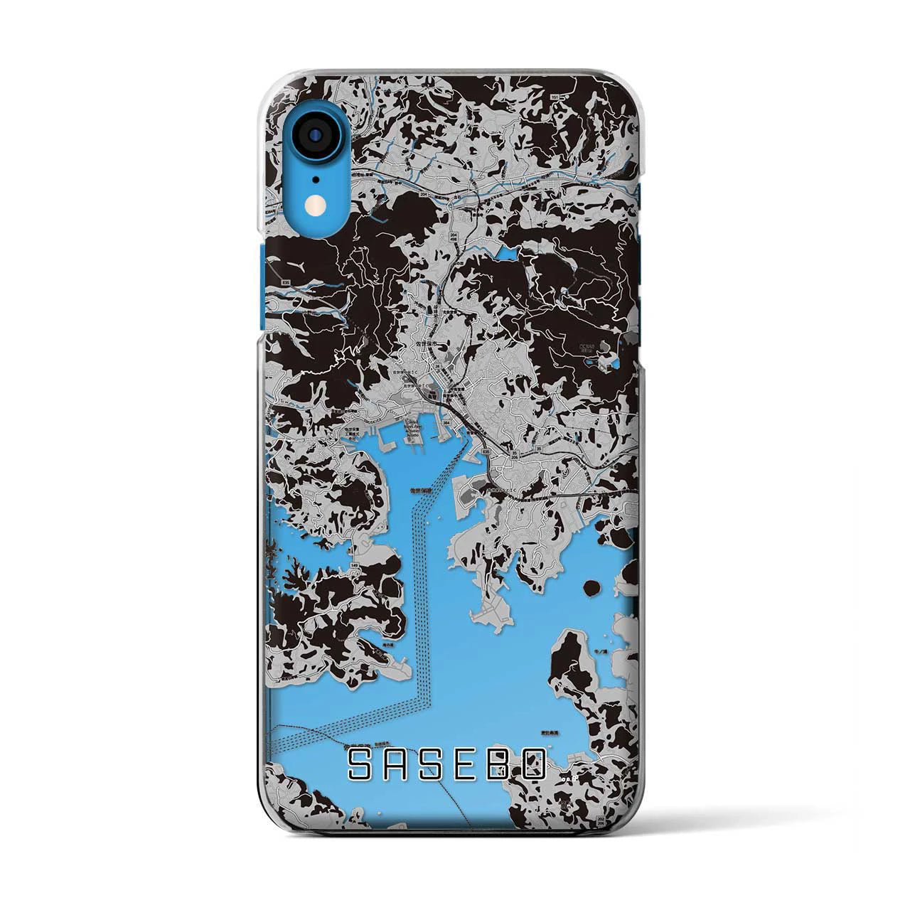 【佐世保(長崎県)】地図柄iPhoneケース(クリアタイプ)