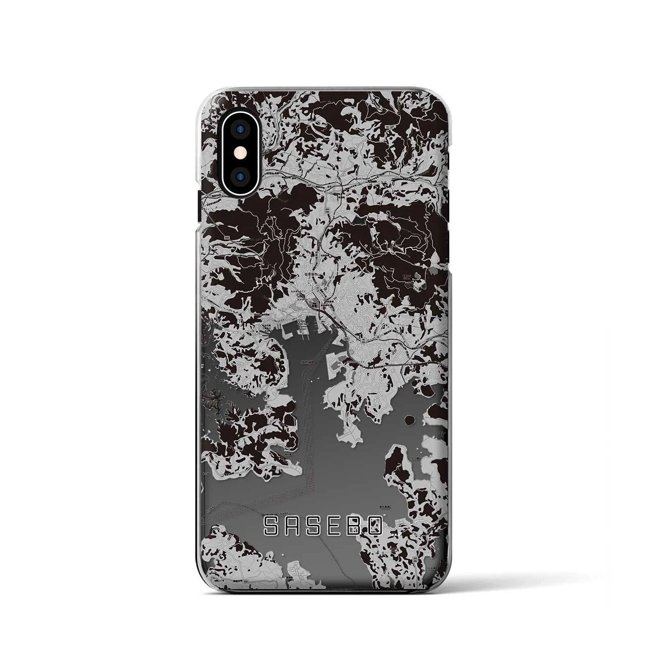 【佐世保(長崎県)】地図柄iPhoneケース(クリアタイプ)